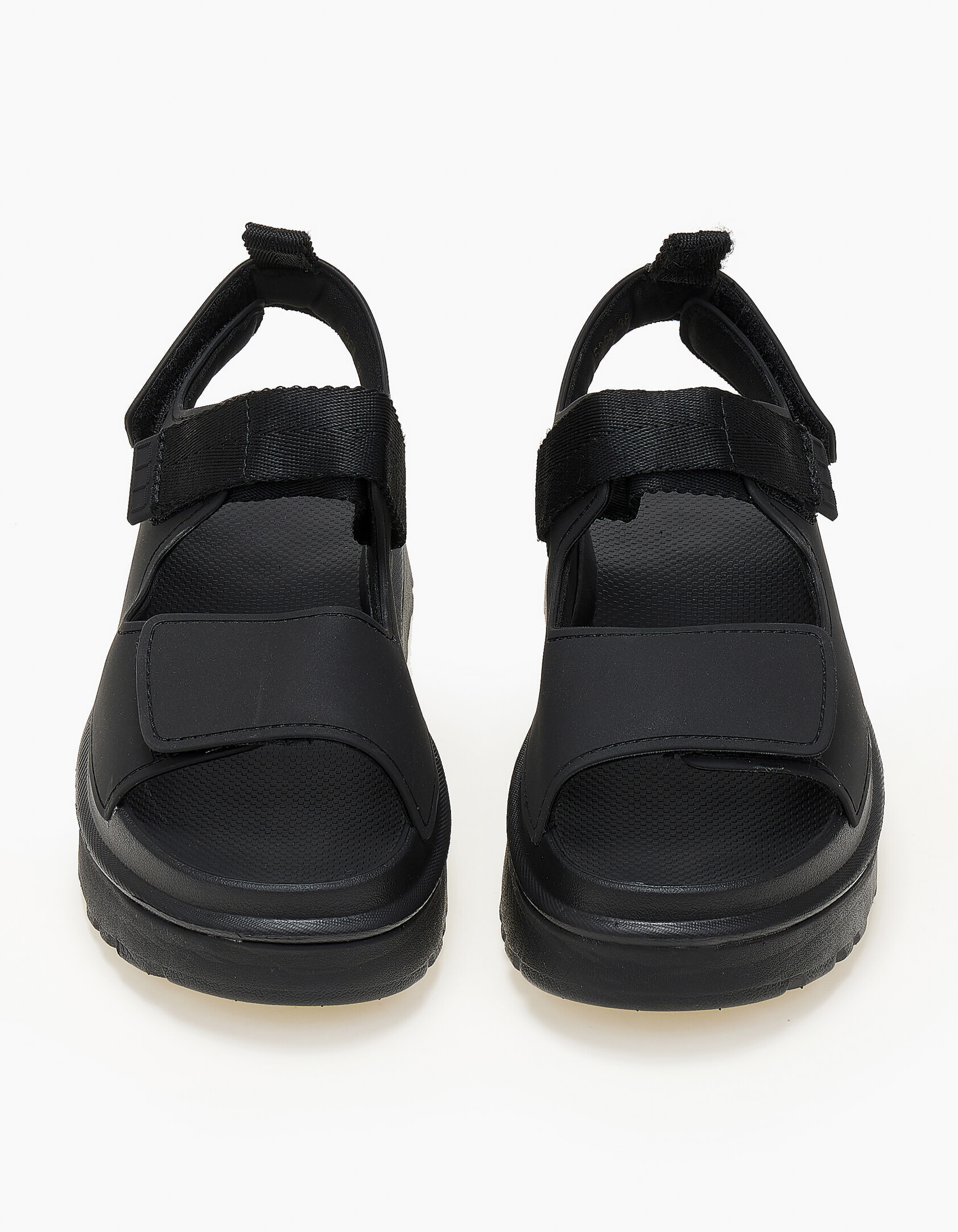 Σανδάλια flatform με λουράκια scratch - Μαύρο φωτογραφία