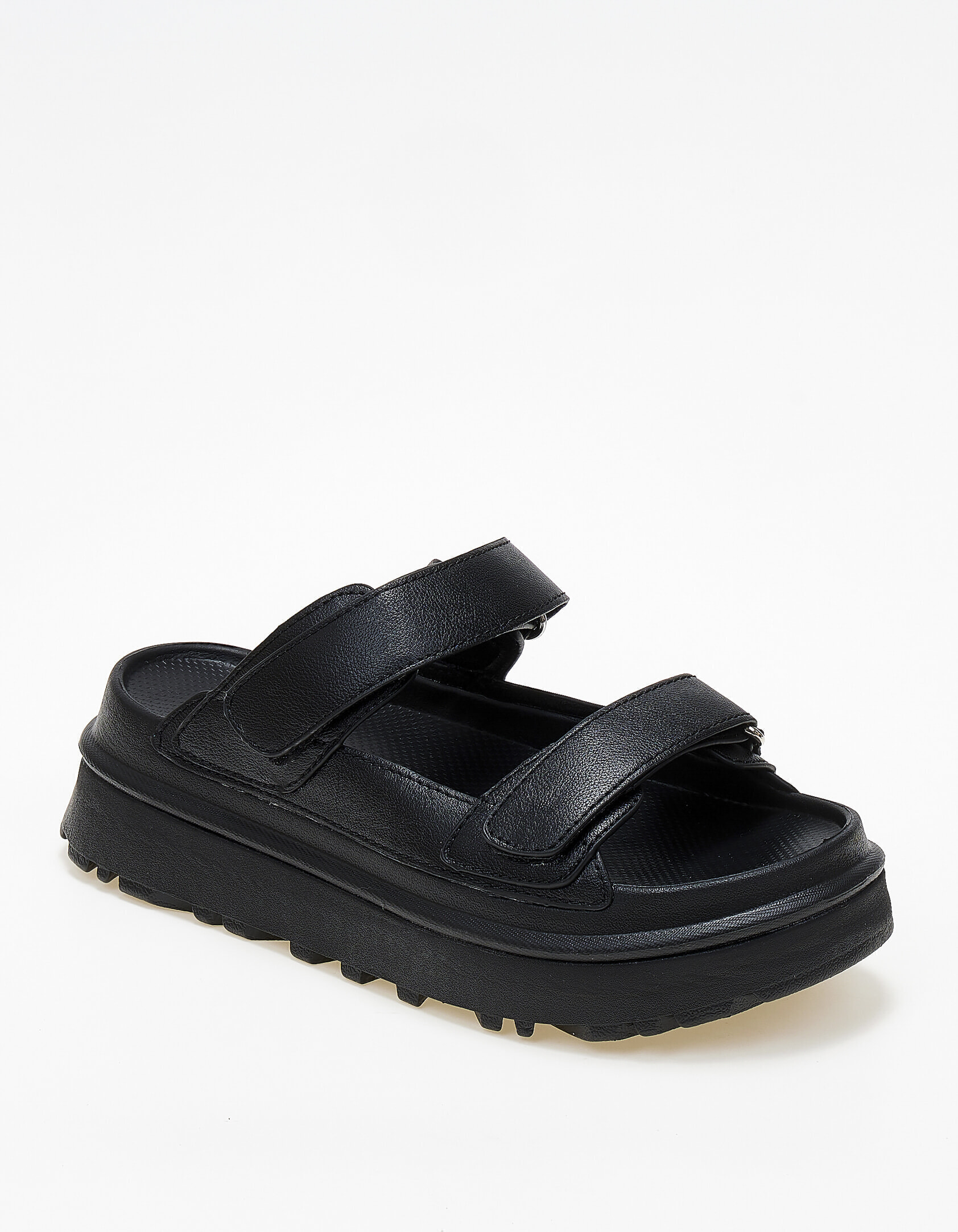 Σανδάλια flatform με λουράκια scratch - Μαύρο