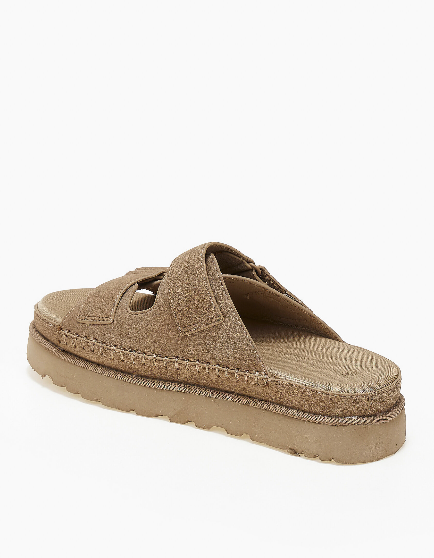 Suede σανδάλια με λουράκια scratch - Πούρο φωτογραφία