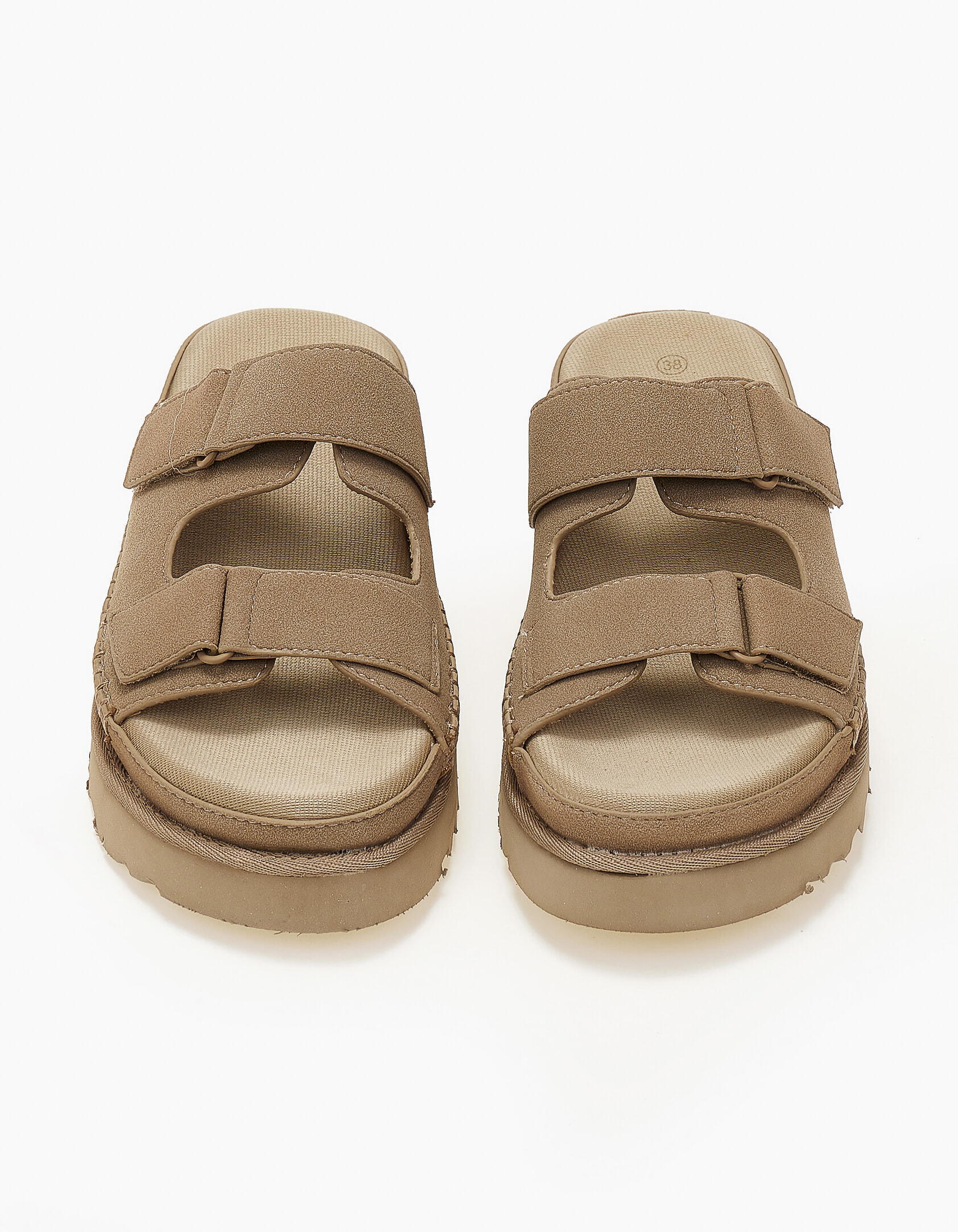 Suede σανδάλια με λουράκια scratch - Πούρο φωτογραφία