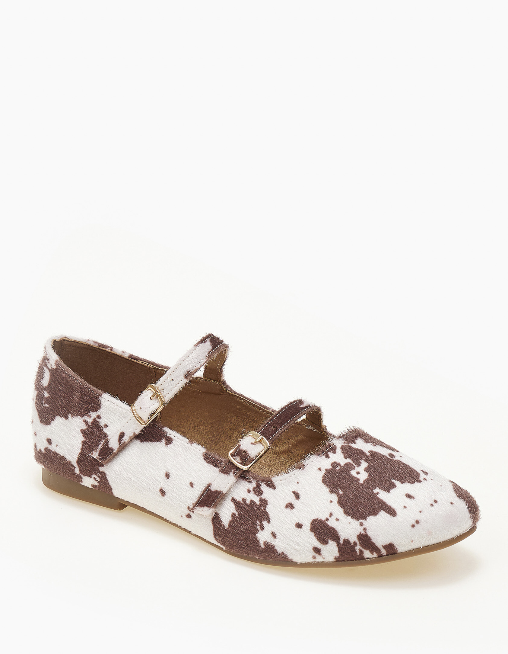 Μπαλαρίνες με διπλά λουράκια suede - Cow