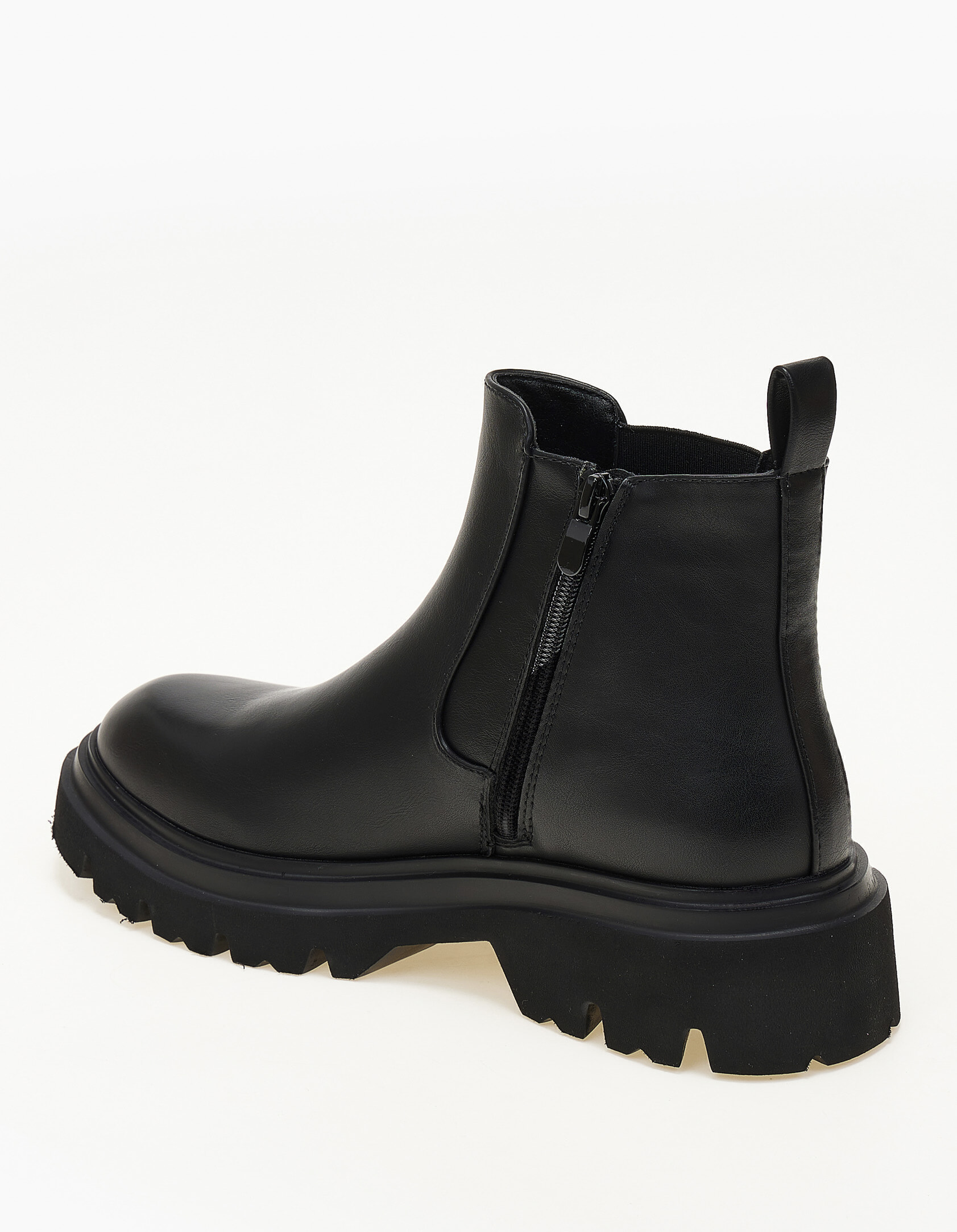 Μποτάκια chelsea με τρακτερωτή σόλα - Μαύρο φωτογραφία