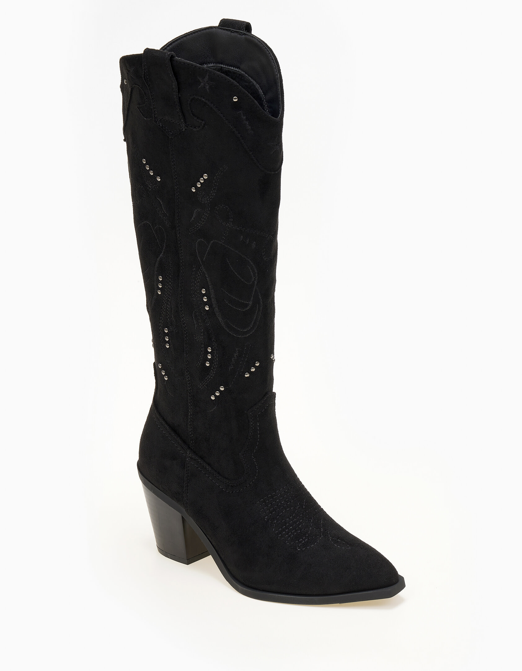 Issue Suede cowboy με διακριτικά τρούκς - Μαύρο