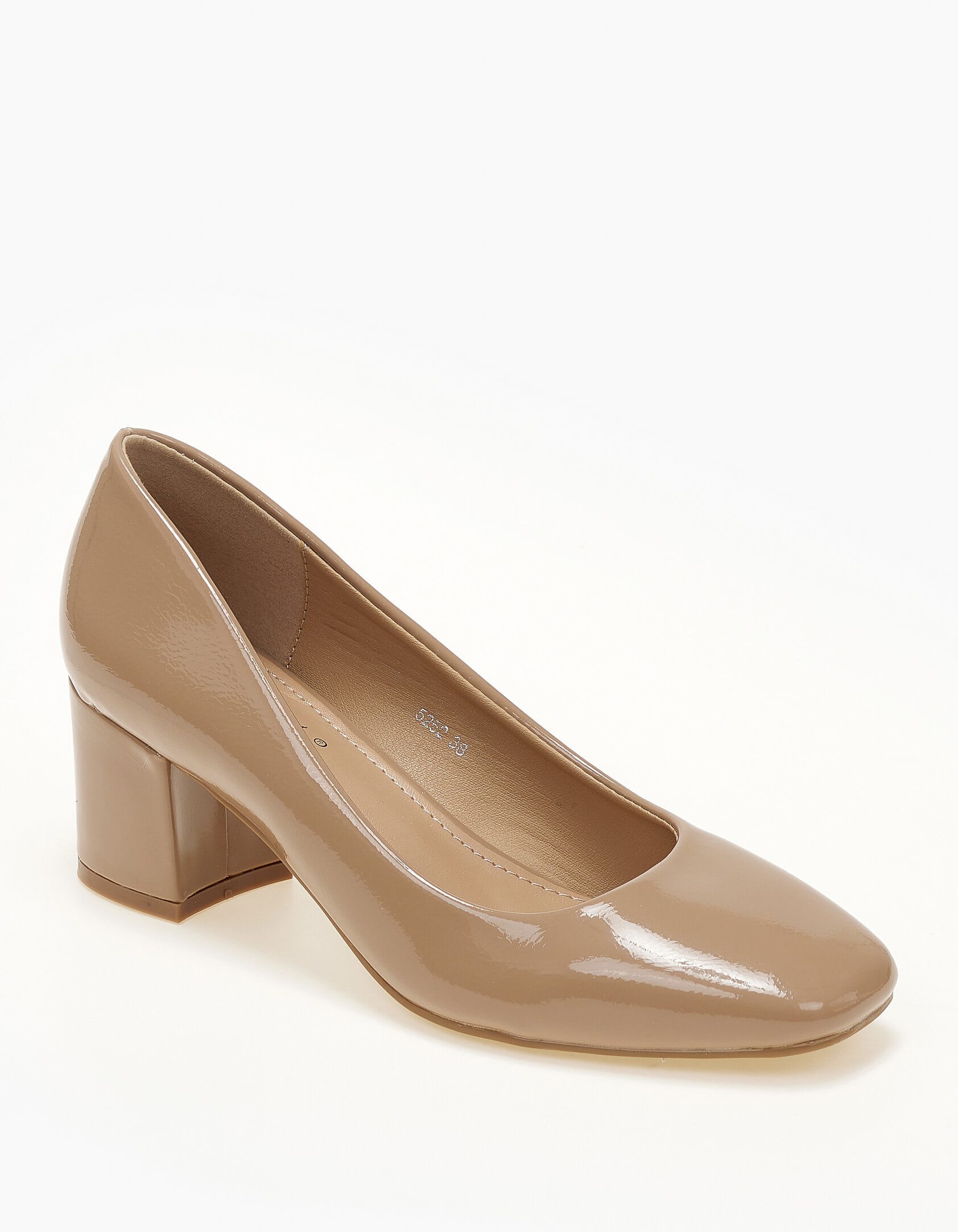 Λουστρίνι χαμηλές γόβες με χοντρό τακούνι - Πούρο