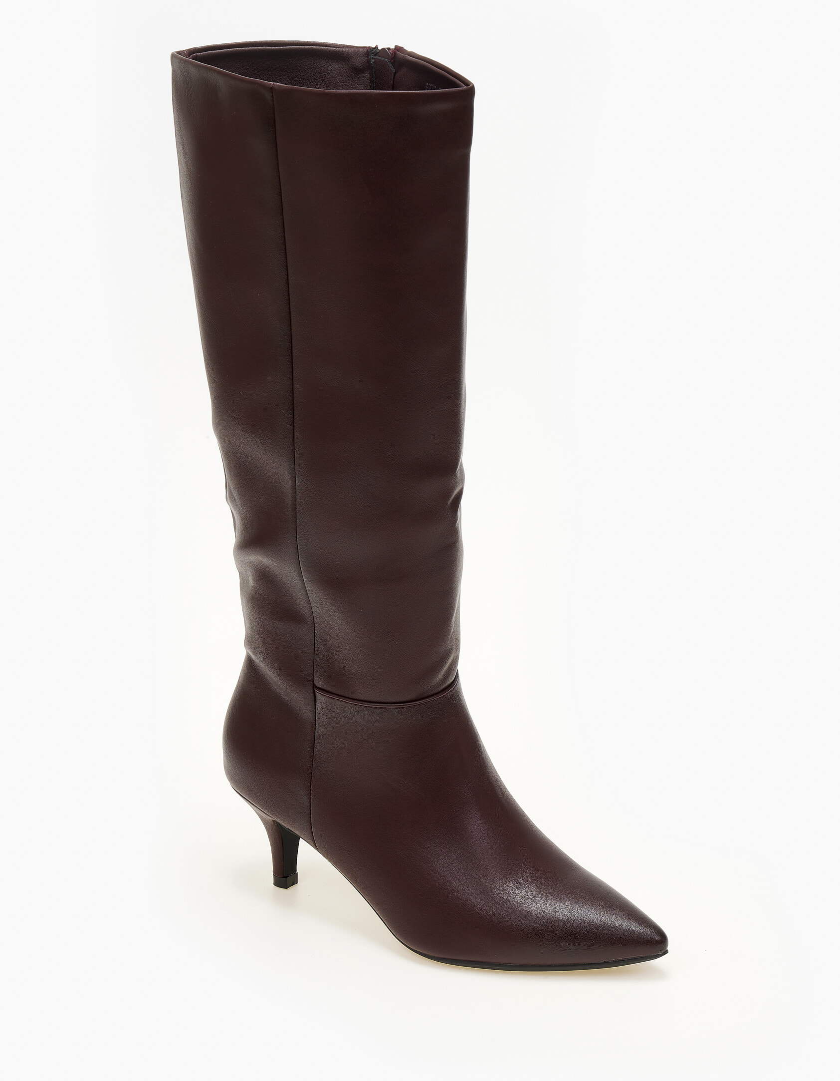 Issue Μυτερές μπότες με χαμηλό τακούνι - Μπορντώ