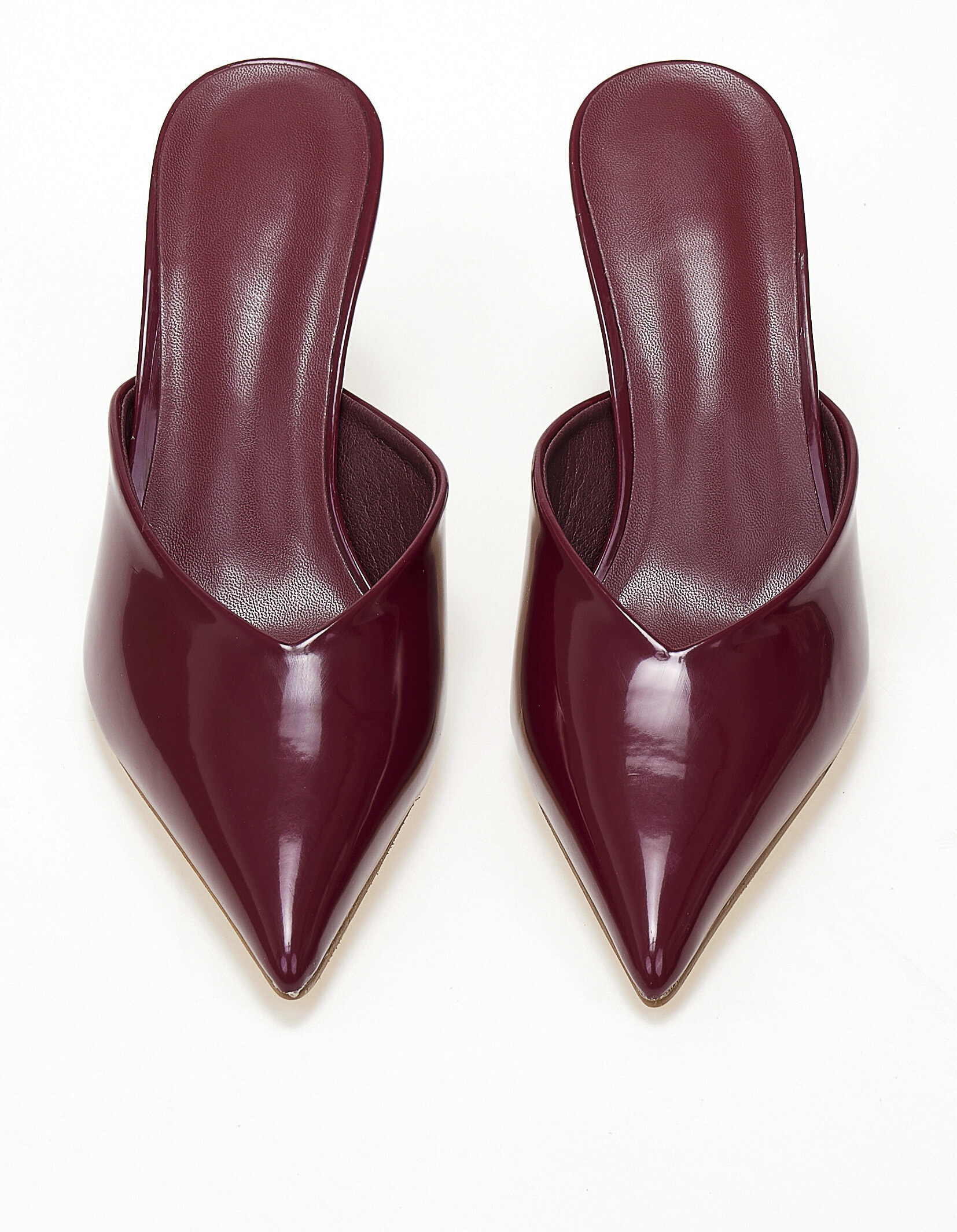 Μυτερά mules - Μπορντώ φωτογραφία