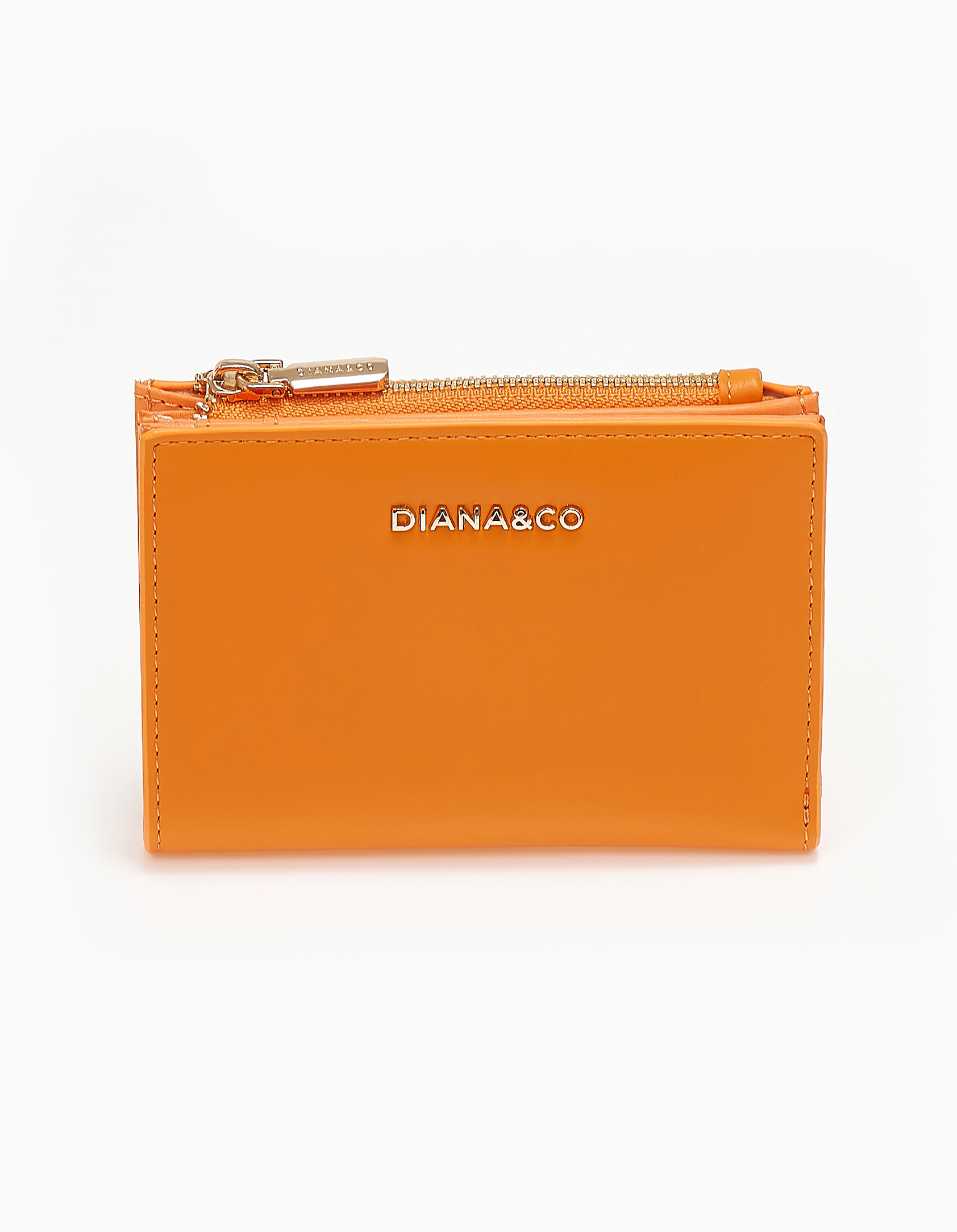 Γυναικείο πορτοφόλι με μαγνητικό κούμπωμα - Πορτοκαλί