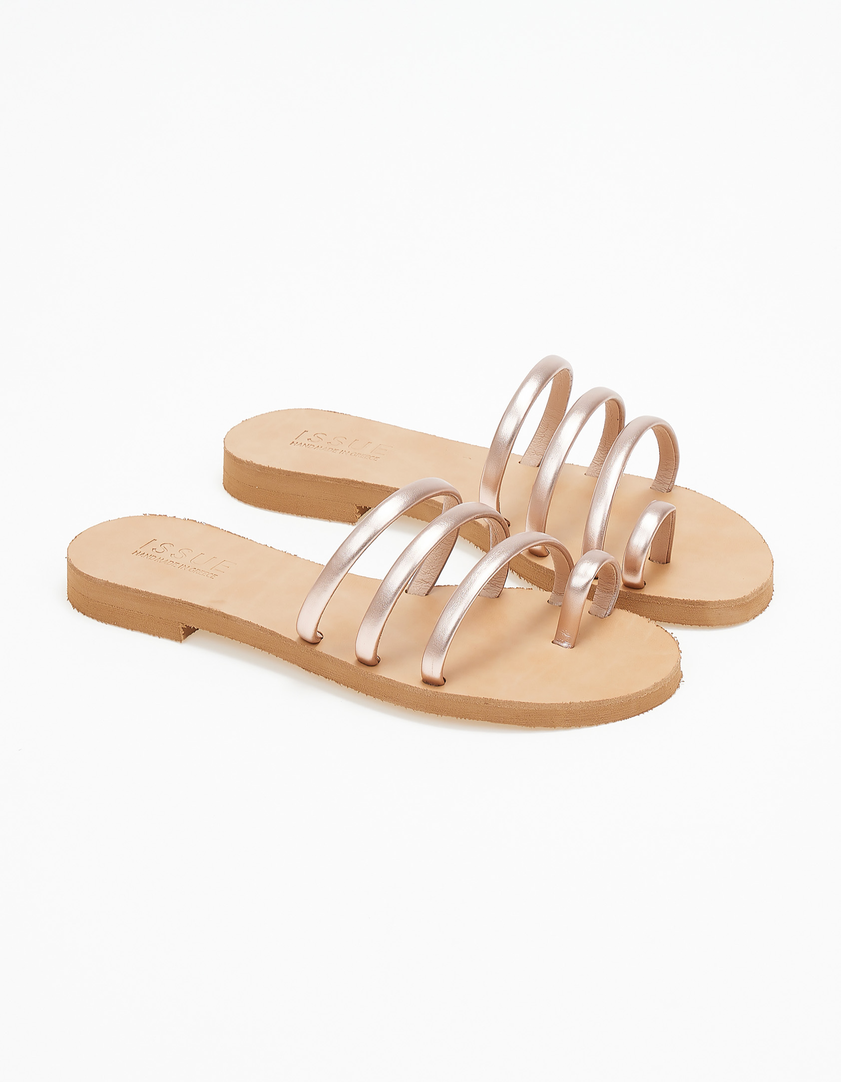 Σανδάλια ελληνικής κατασκευής με toe ring - Χαλκός