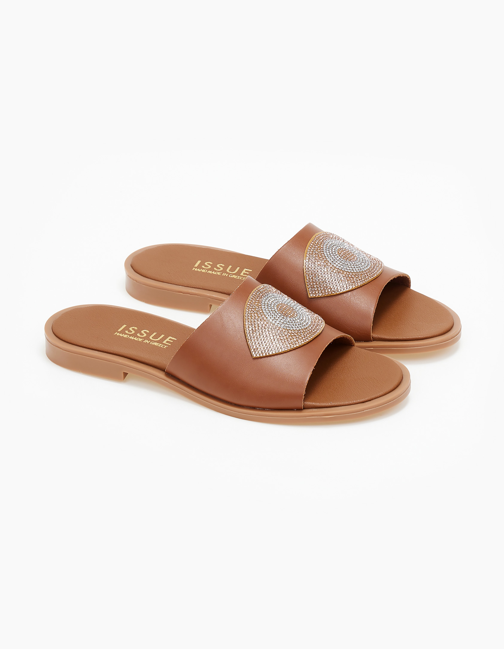 Σανδάλια με διακοσμητικό σχέδιο strass - Ταμπά