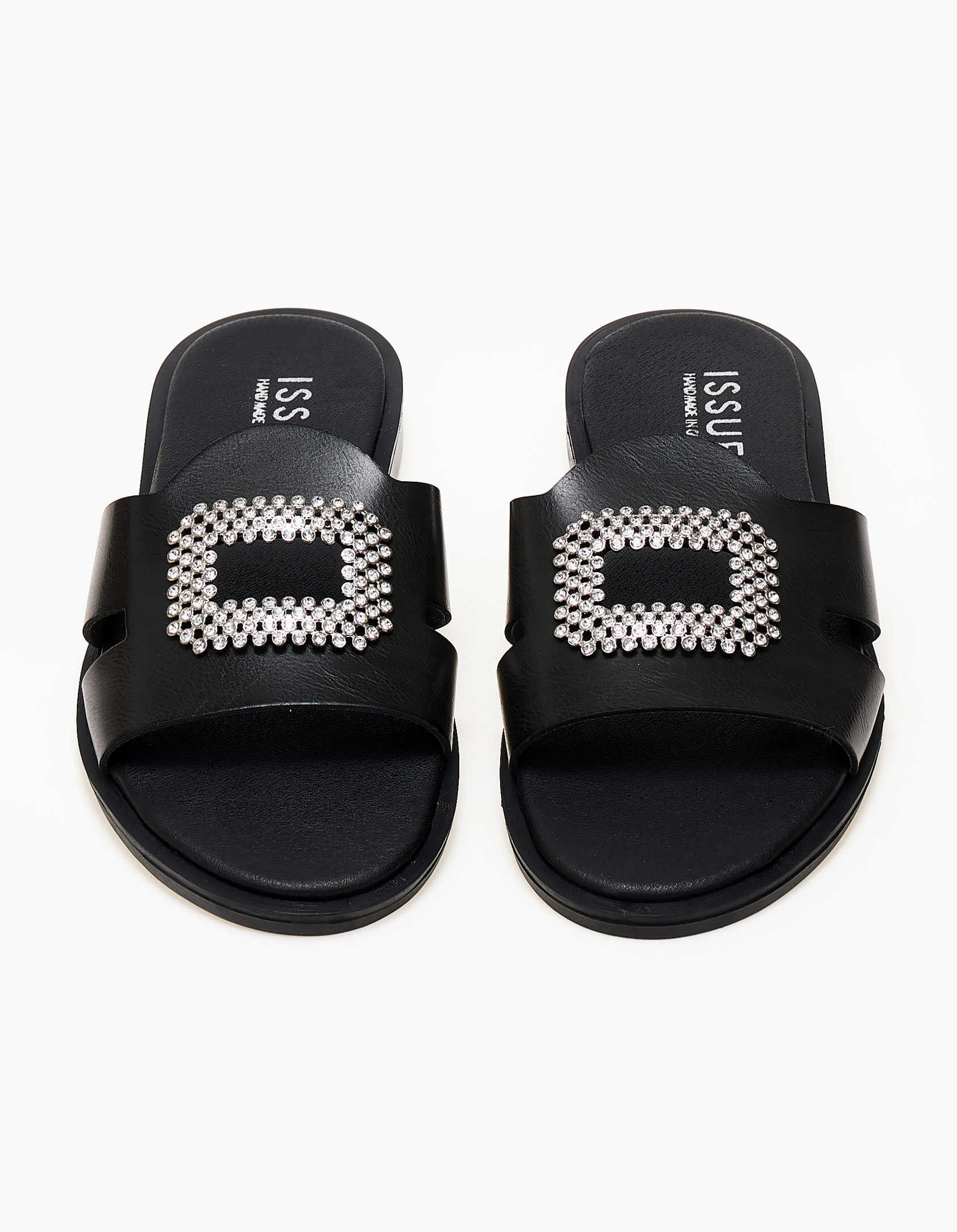 Σανδάλια handmade in Greece με αγκράφα - Μαύρο