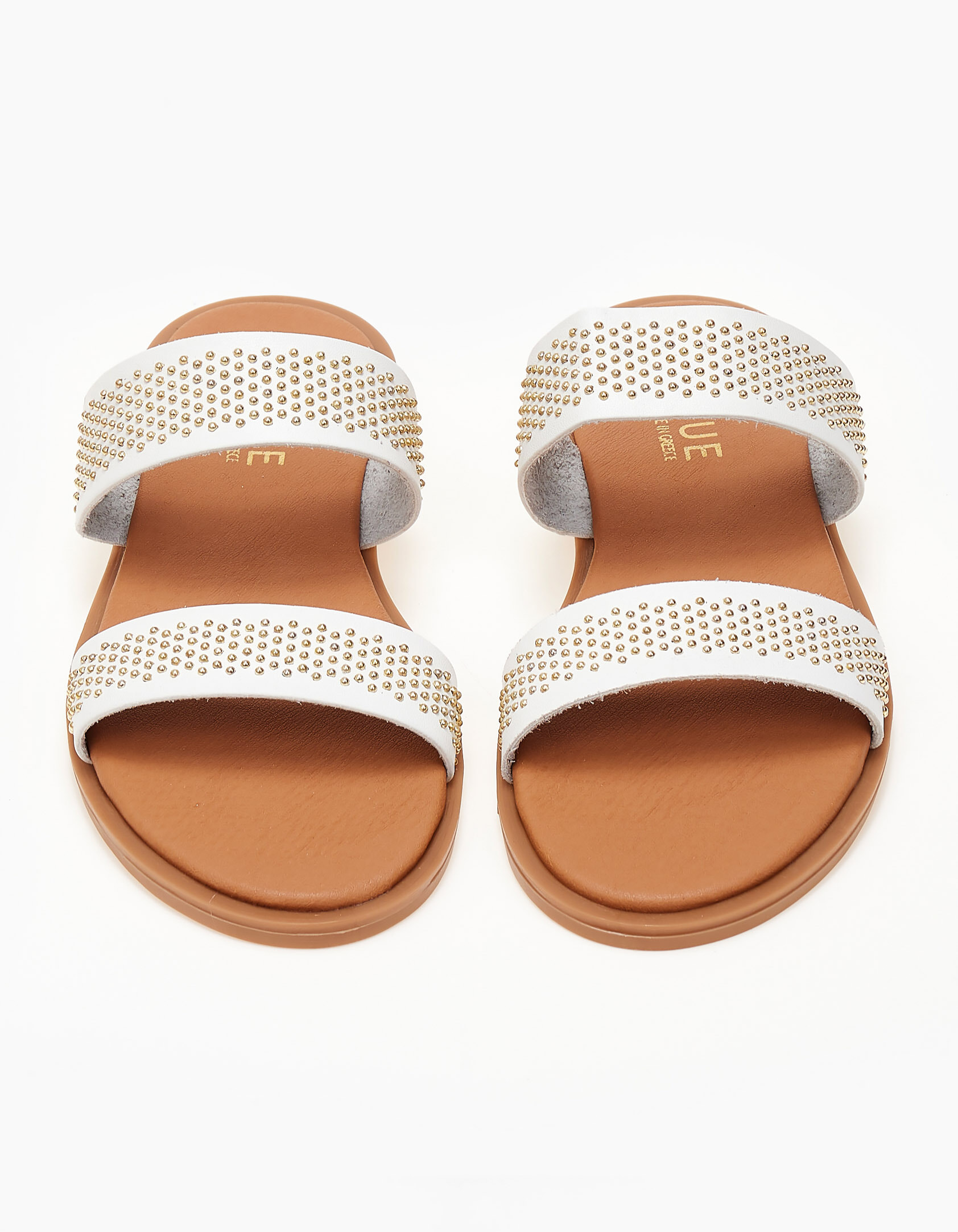 Ελληνικά handmade σανδάλια με μικρά τρουκς - Λευκό φωτογραφία