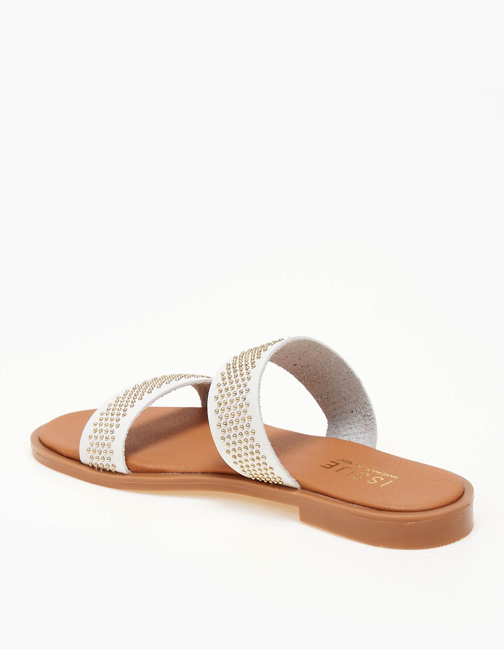 Ελληνικά handmade σανδάλια με μικρά τρουκς - Λευκό φωτογραφία