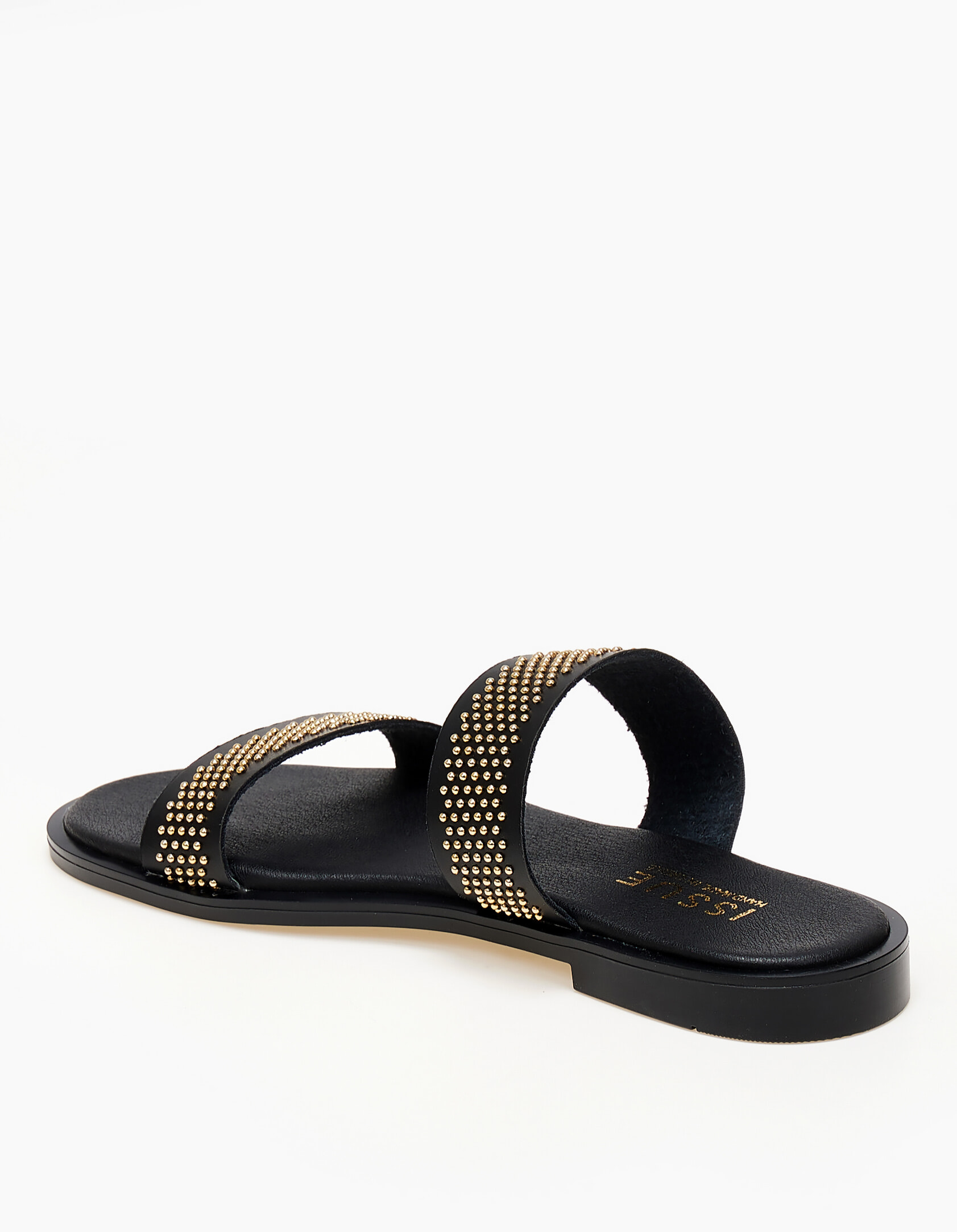 Ελληνικά handmade σανδάλια με μικρά τρουκς - Μαύρο φωτογραφία