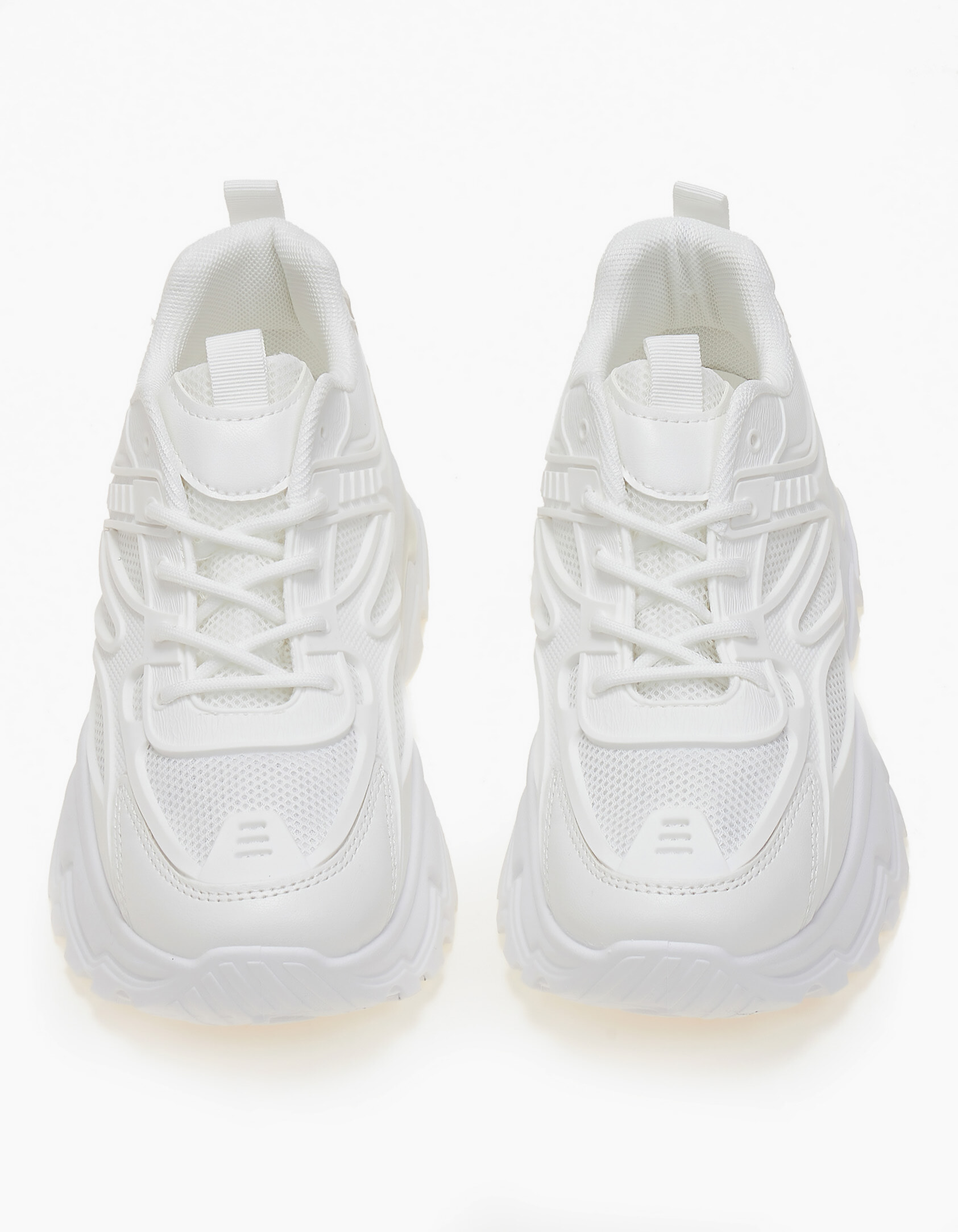 Γυναικεία sneakers με chunky σόλα - Λευκό φωτογραφία