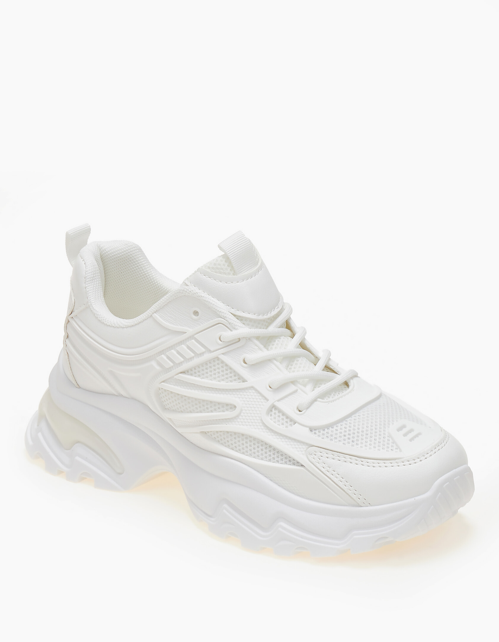 Γυναικεία sneakers με chunky σόλα - Λευκό φωτογραφία