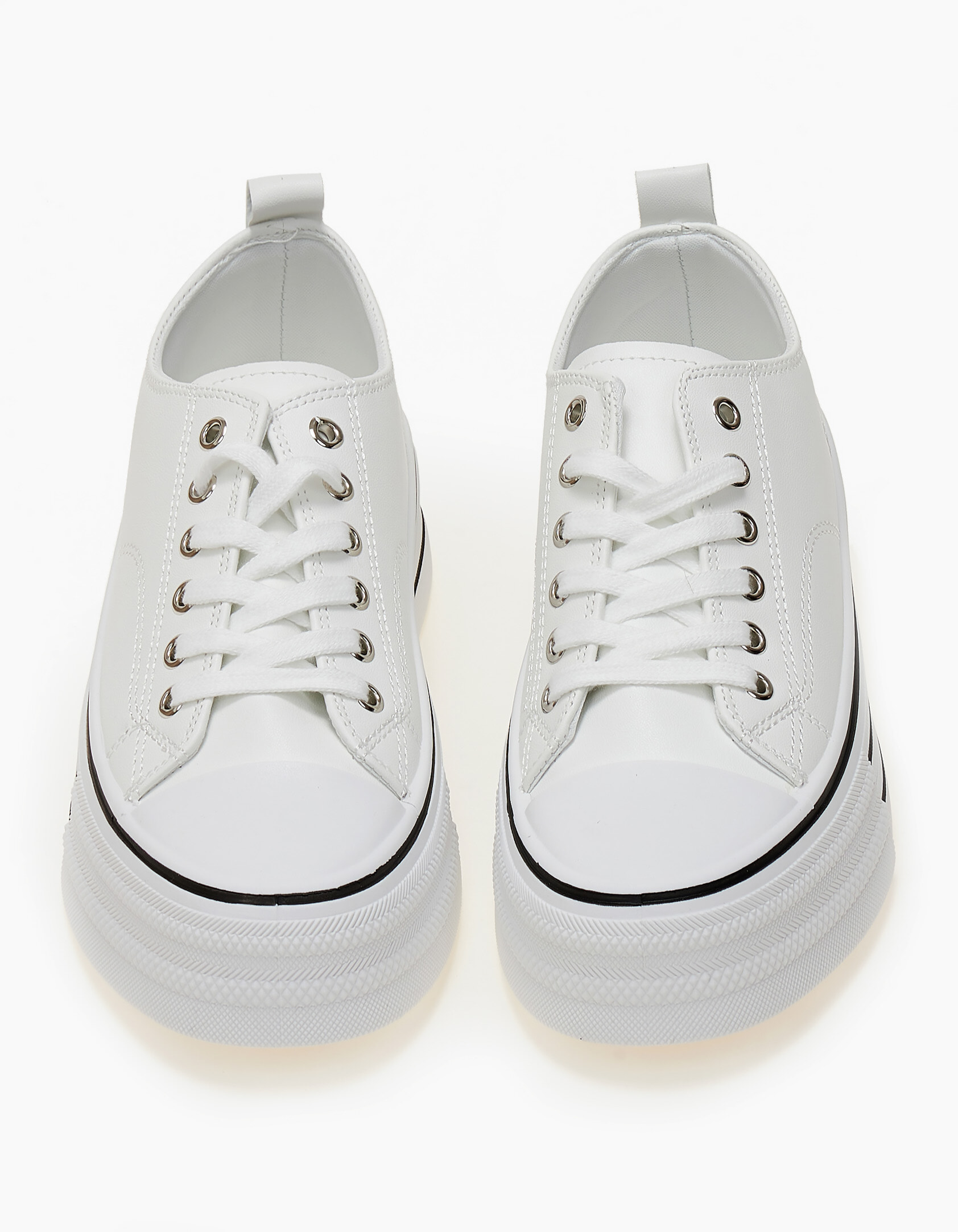 Γυναικεία sneakers με ψηλή σόλα - Λευκό φωτογραφία