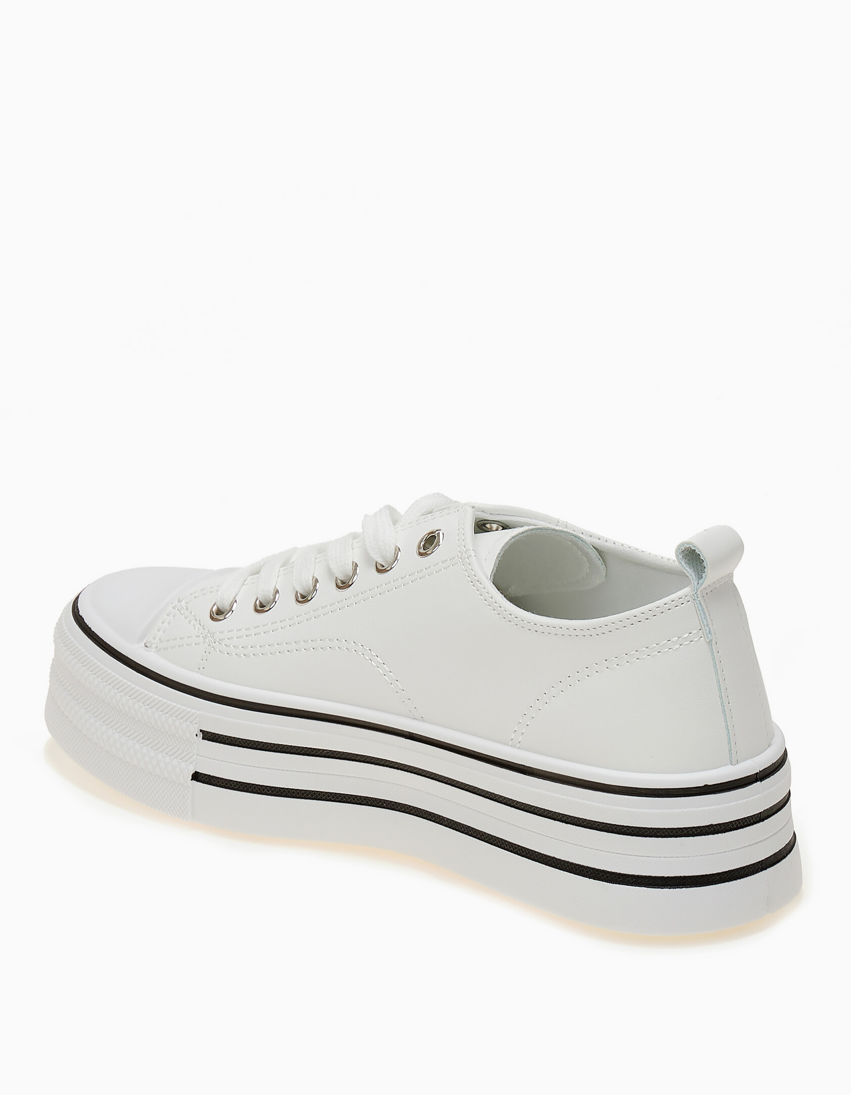 Γυναικεία sneakers με ψηλή σόλα - Λευκό φωτογραφία