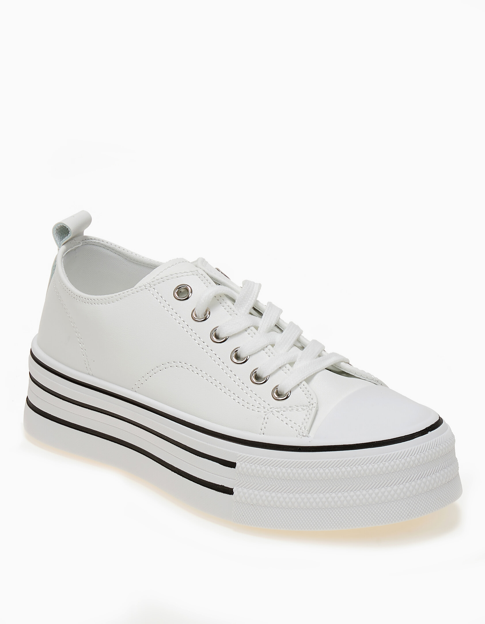 Γυναικεία sneakers με ψηλή σόλα - Λευκό φωτογραφία