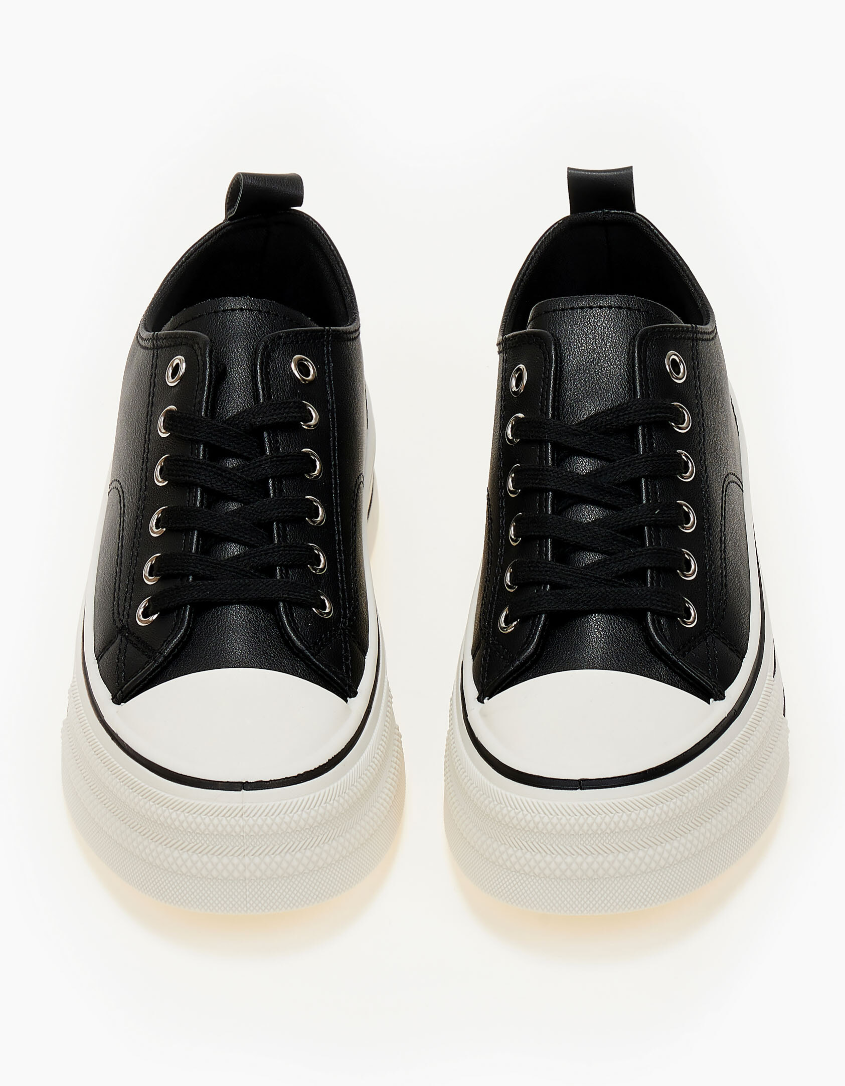 Γυναικεία sneakers με ψηλή σόλα - Μαύρο φωτογραφία