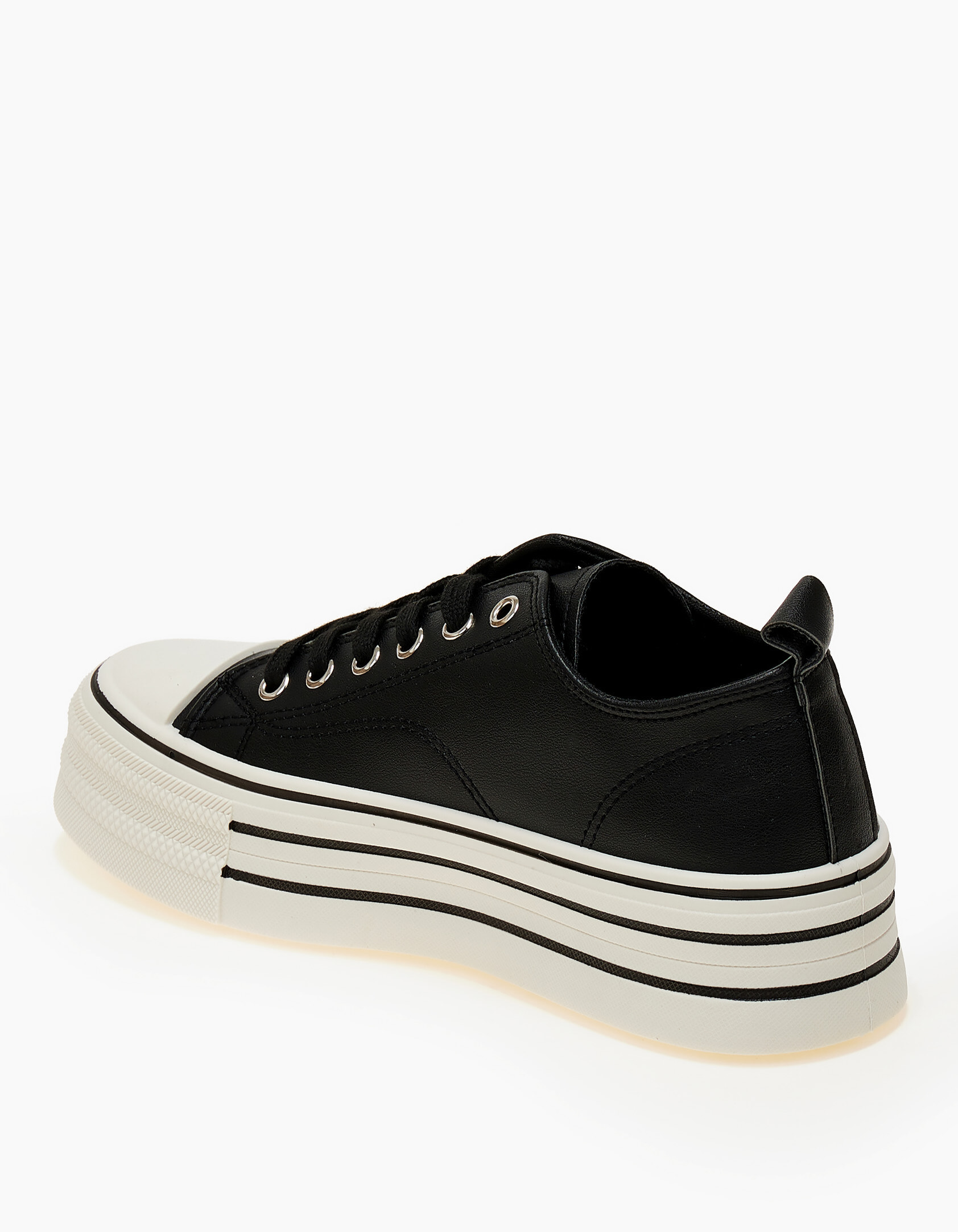 Γυναικεία sneakers με ψηλή σόλα - Μαύρο φωτογραφία