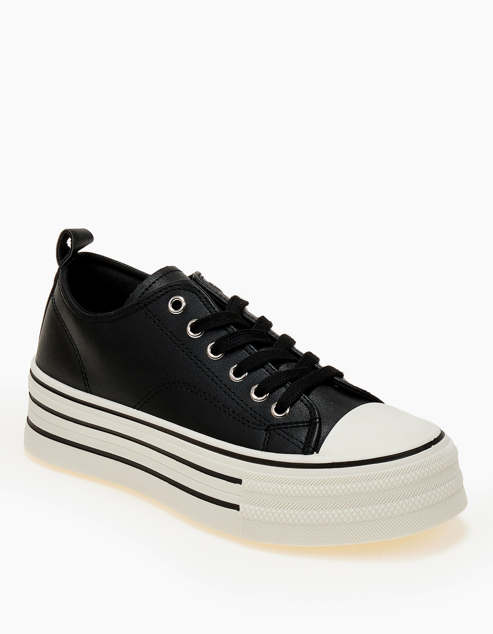 Γυναικεία sneakers με ψηλή σόλα - Μαύρο φωτογραφία