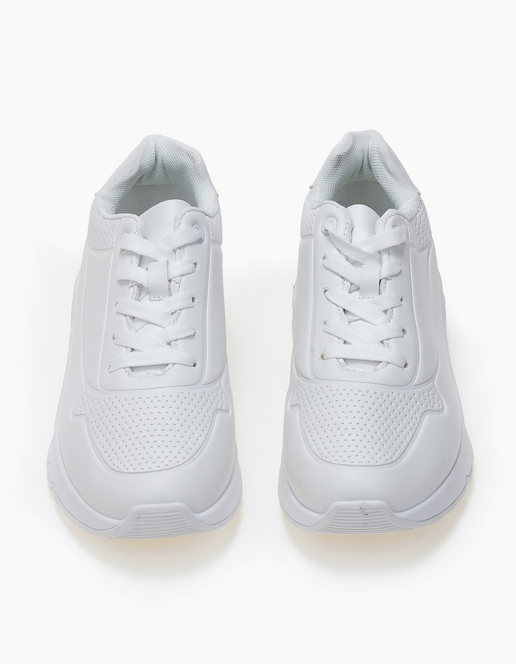 Γυναικεία sneakers μονόχρωμα με αερόσολα - Λευκό φωτογραφία