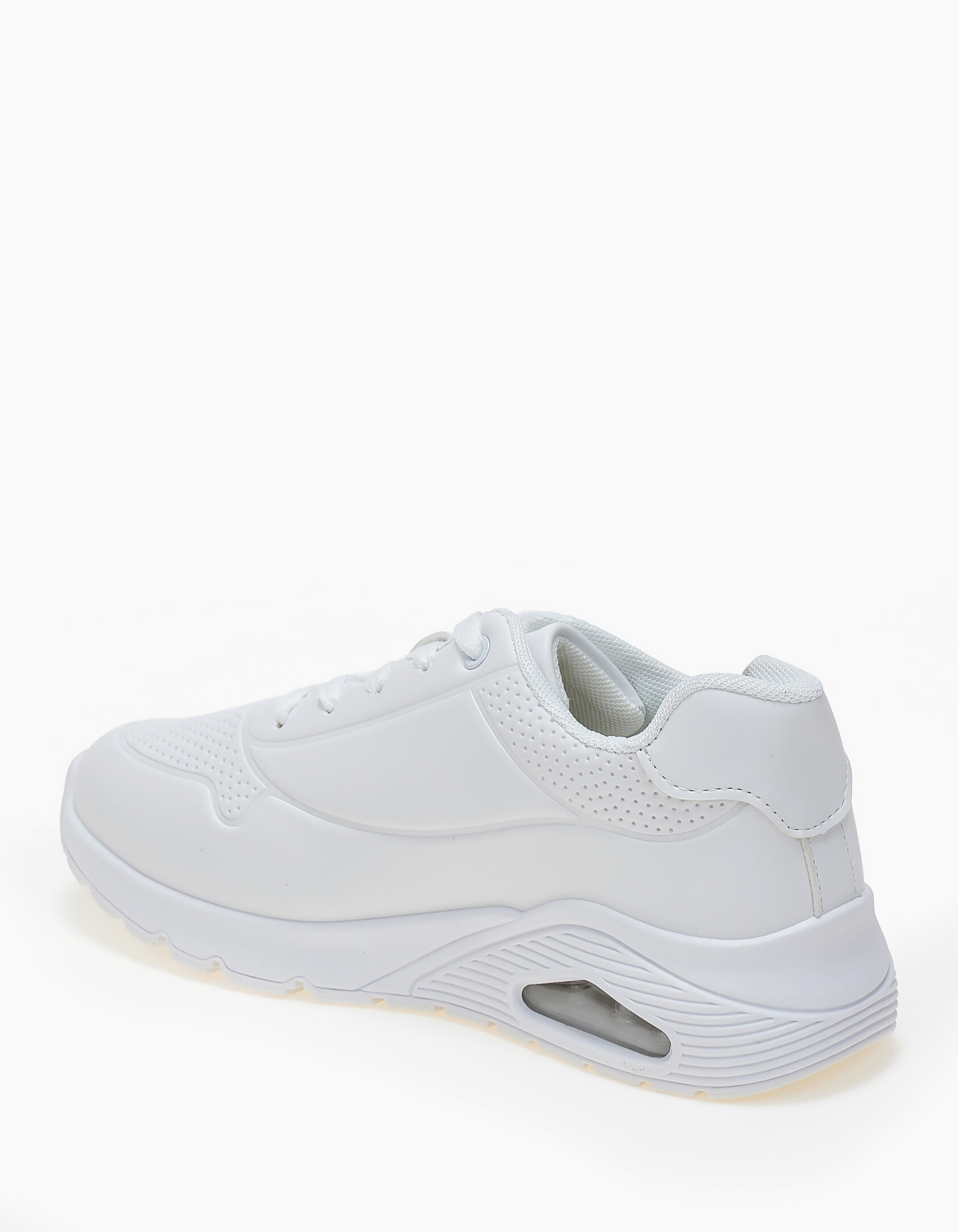 Γυναικεία sneakers μονόχρωμα με αερόσολα - Λευκό φωτογραφία