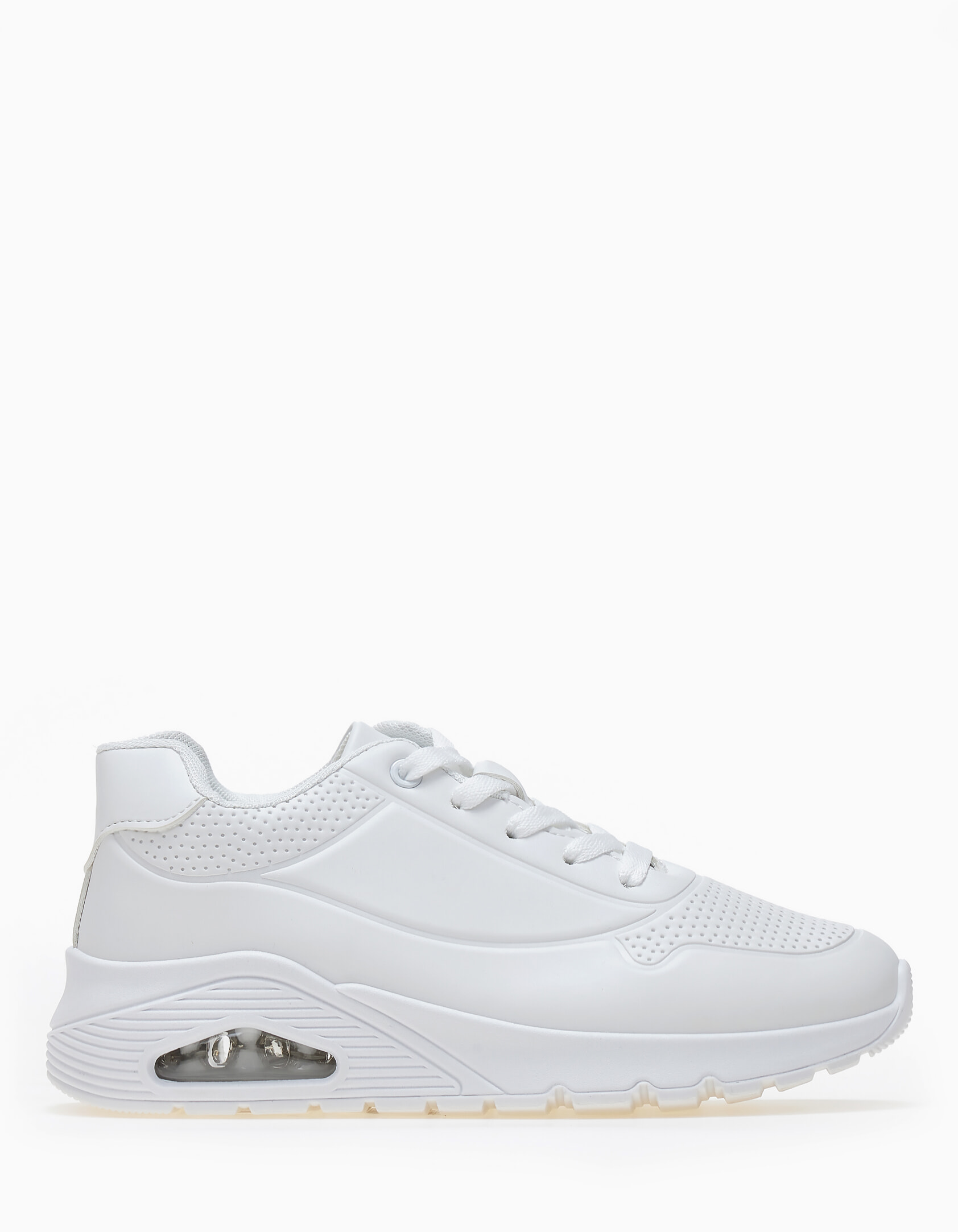 Issue Γυναικεία sneakers μονόχρωμα με αερόσολα - Λευκό