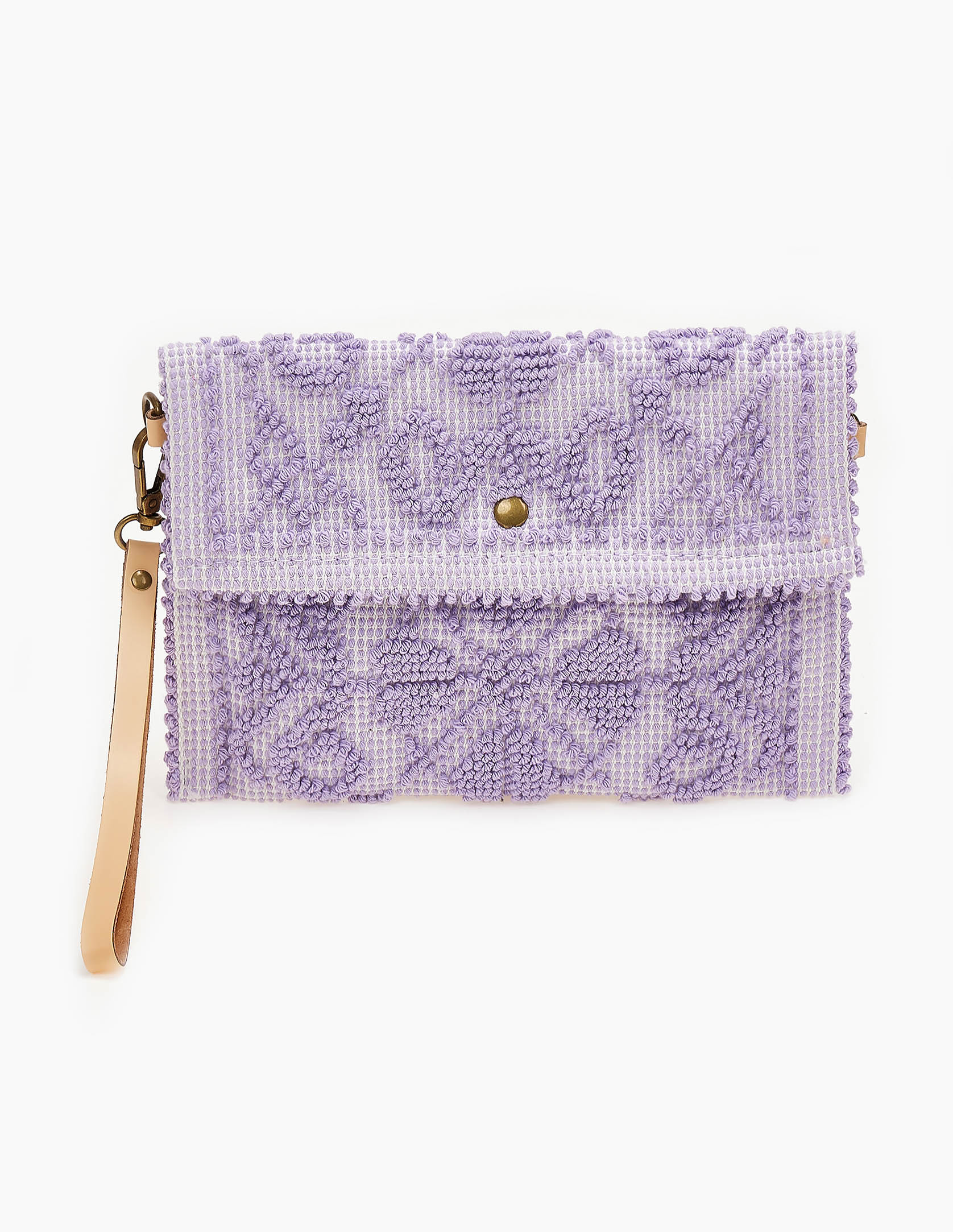 Issue Χιαστί τσαντάκι με ανάγλυφες ραφές - Μωβ