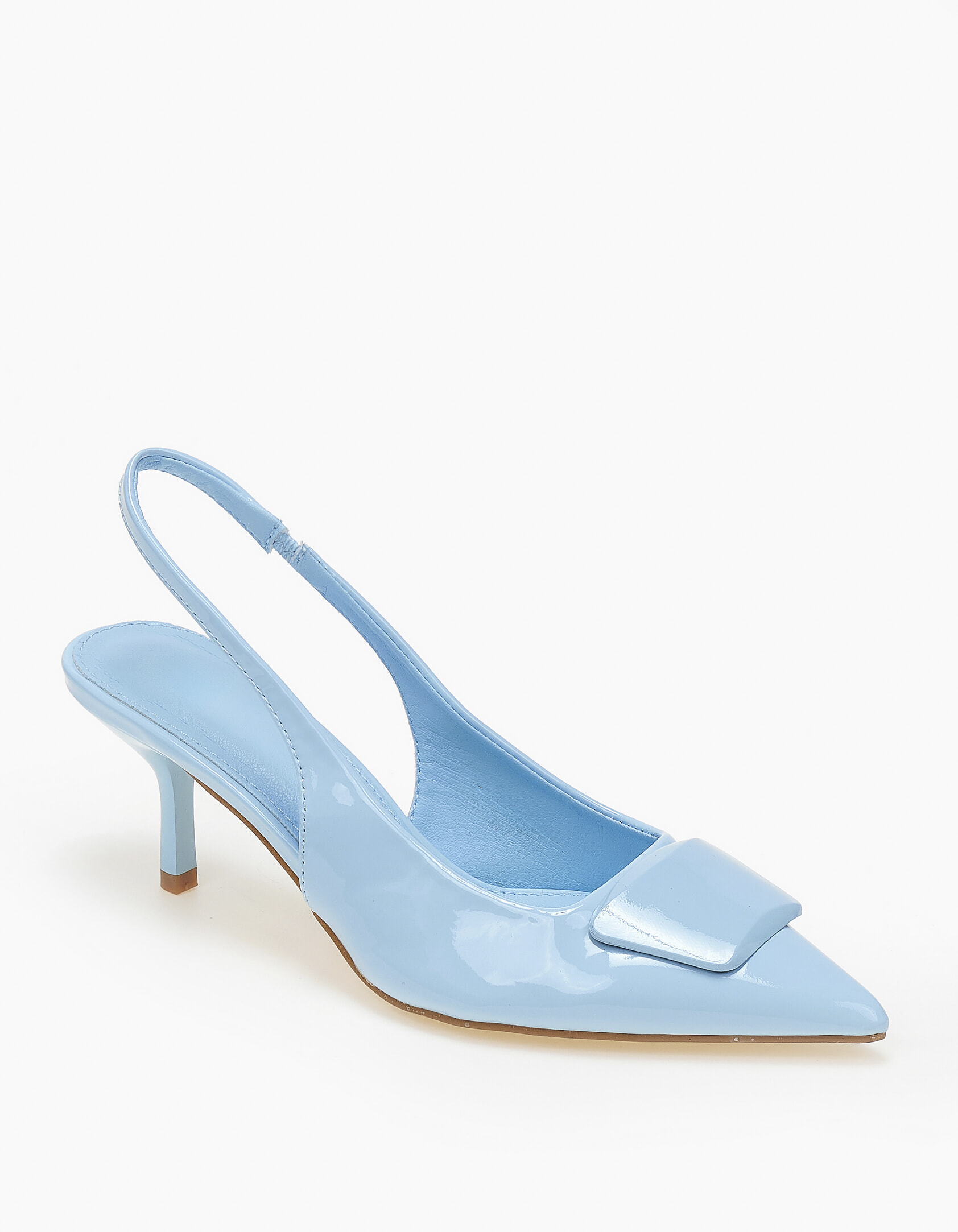 Slingback γόβες με αγκράφα - Γαλάζιο