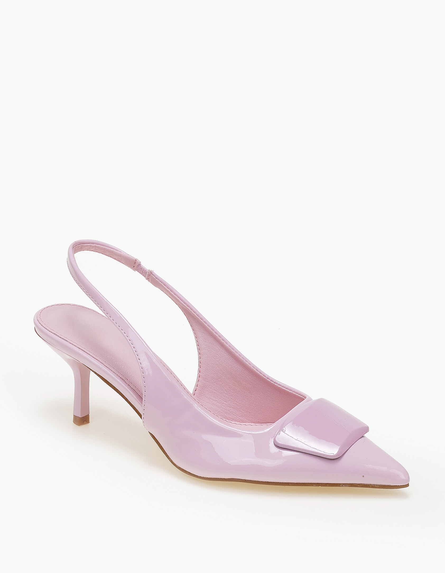 Slingback γόβες με αγκράφα - Ροζ