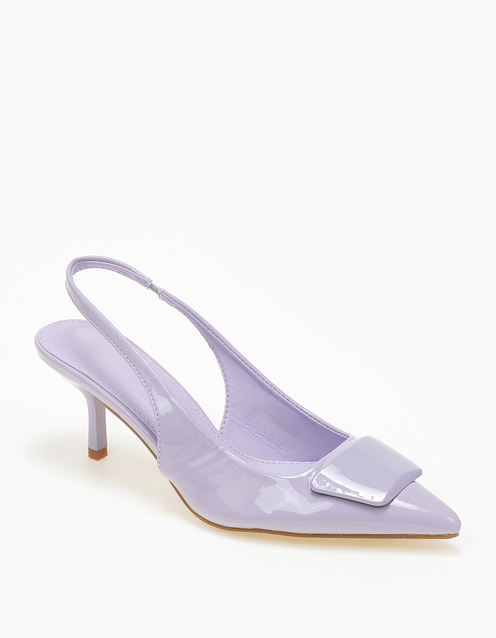 Slingback γόβες με αγκράφα - Μωβ