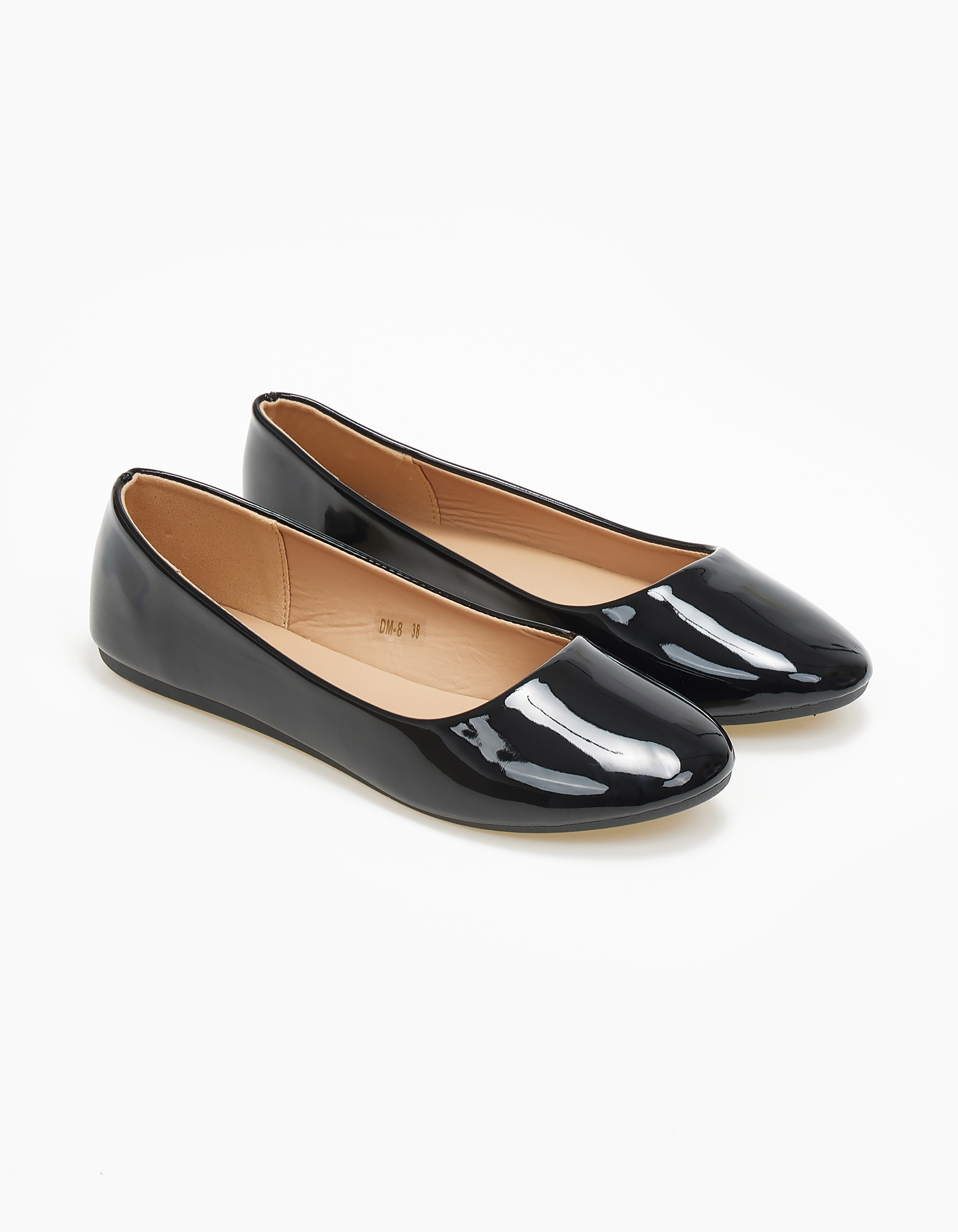 Γυναικείες μπαλαρίνες λουστρίνι - Μαύρο