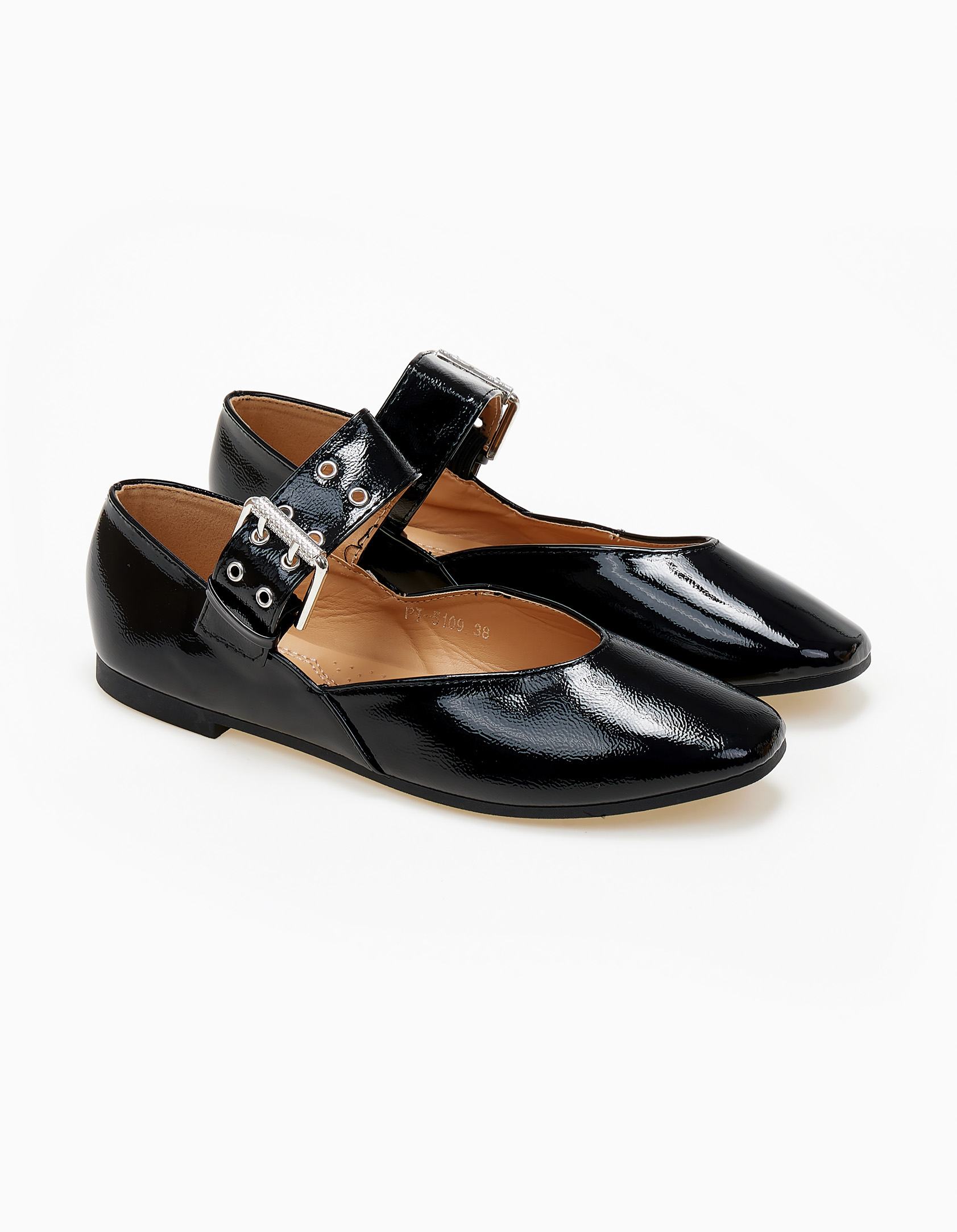 Ballet shoes με μπαρέτα - Μαύρο