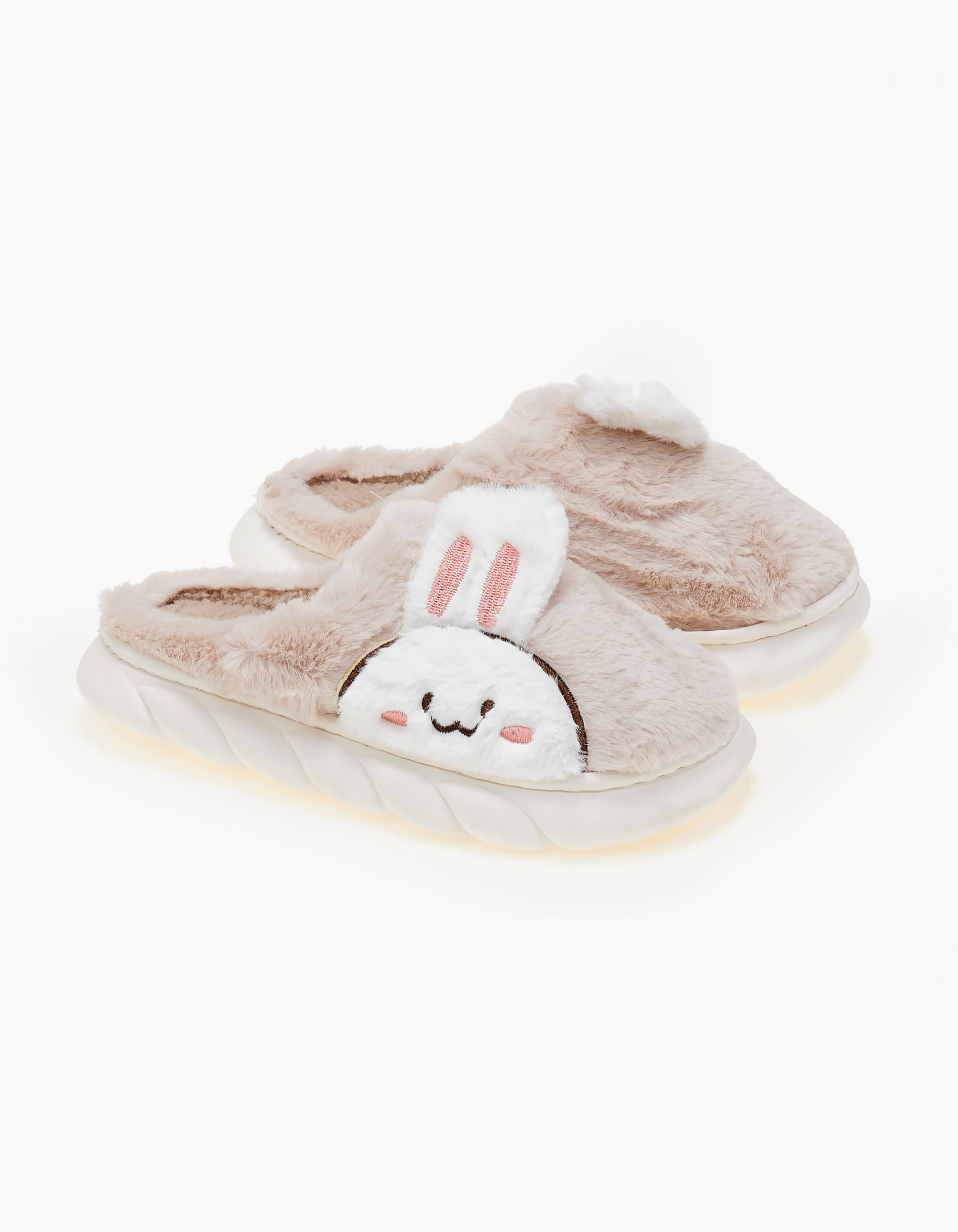 Γυναικείες παντόφλες - Μπεζ φωτογραφία