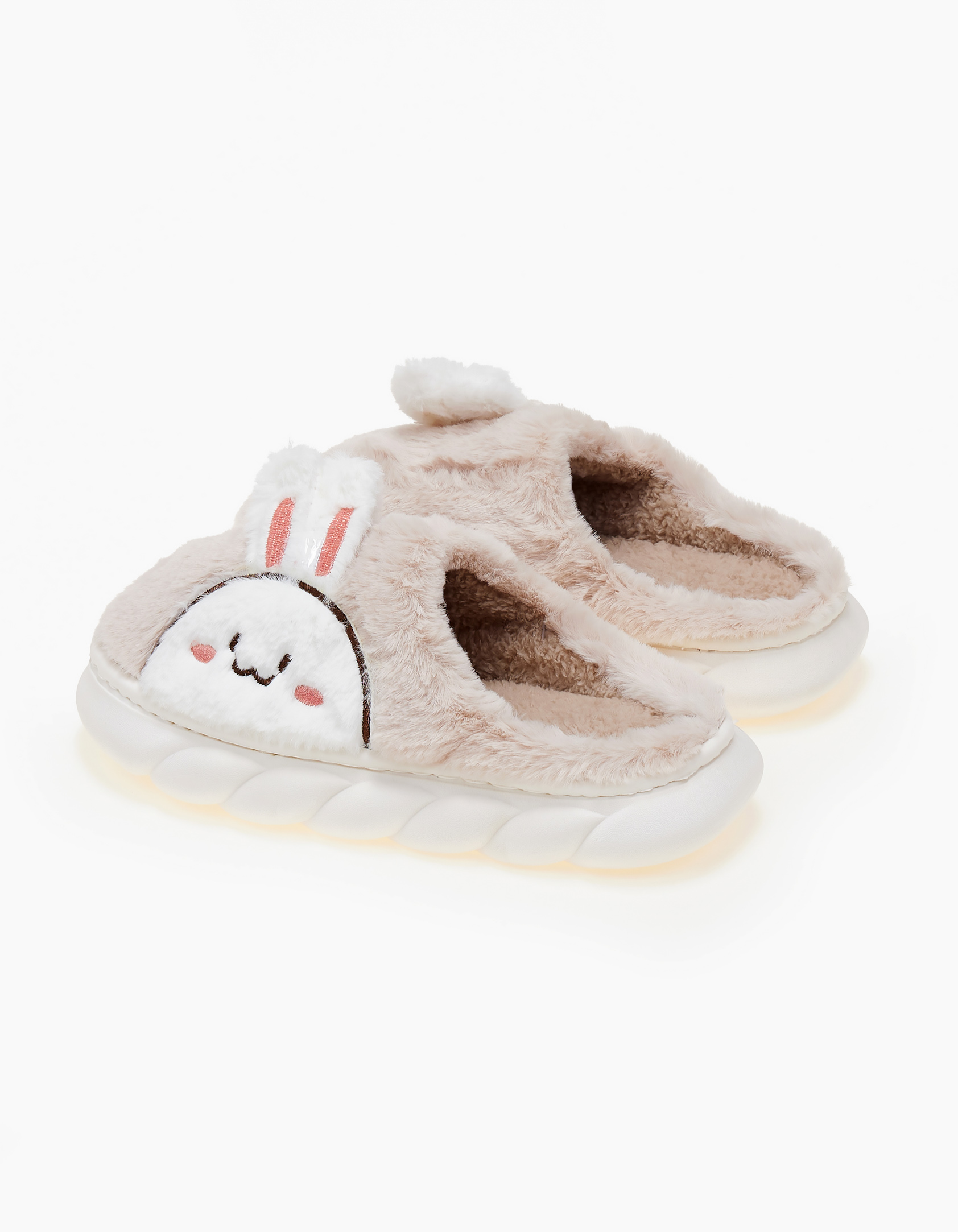 Γυναικείες παντόφλες - Μπεζ φωτογραφία