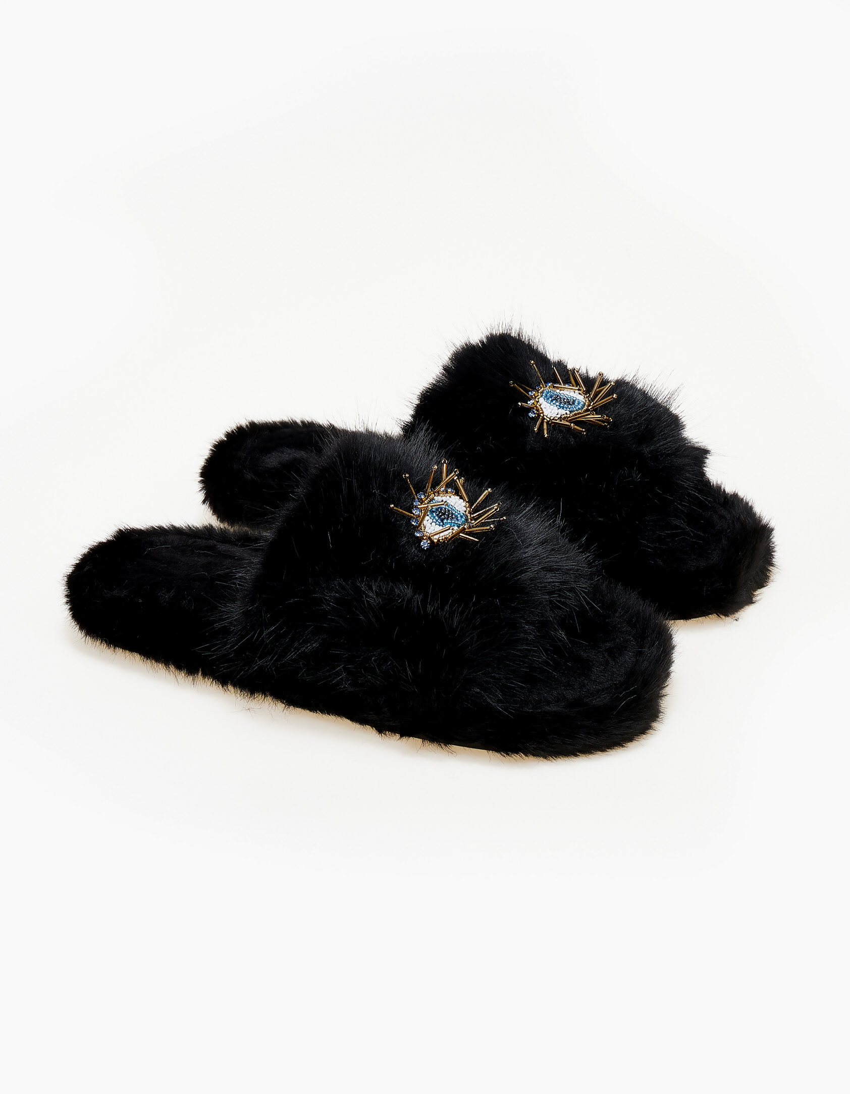 Γυναικείες παντόφλες - Μαύρο