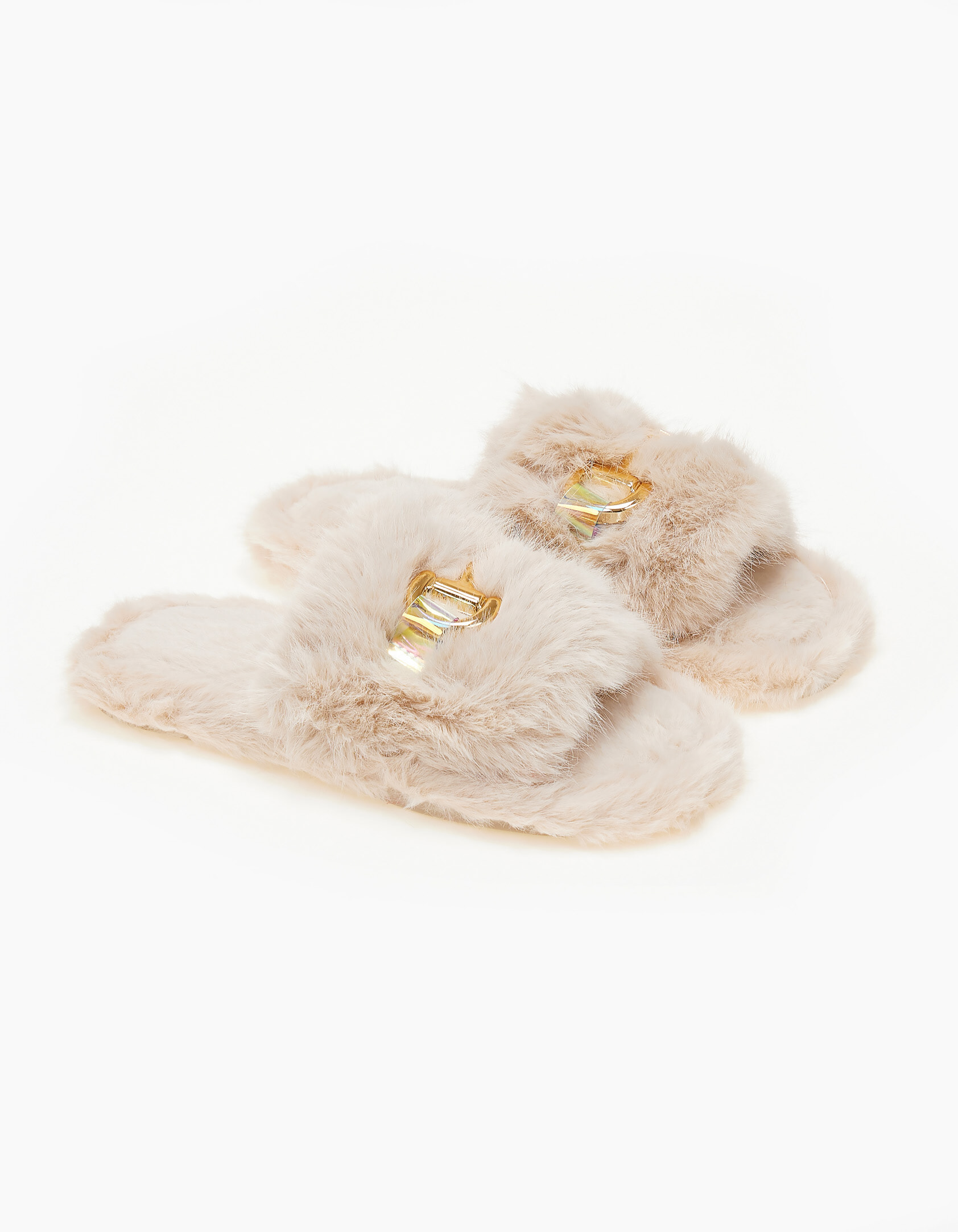 Γυναικείες παντόφλες - Μπεζ