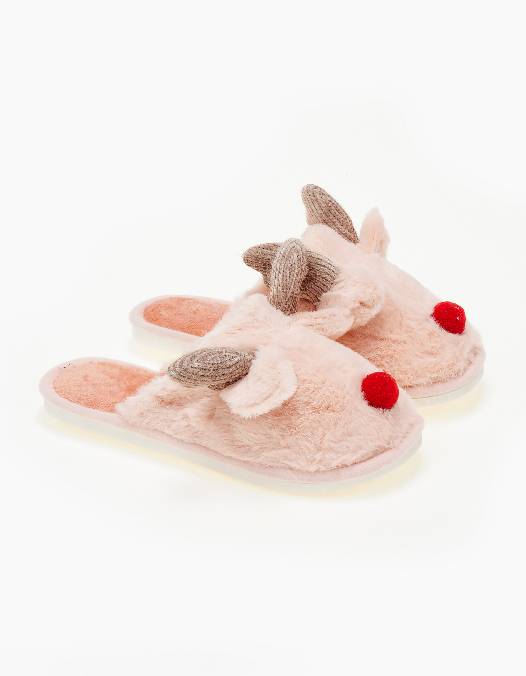 Issue Γυναικείες παντόφλες ταρανδάκια - Ροζ