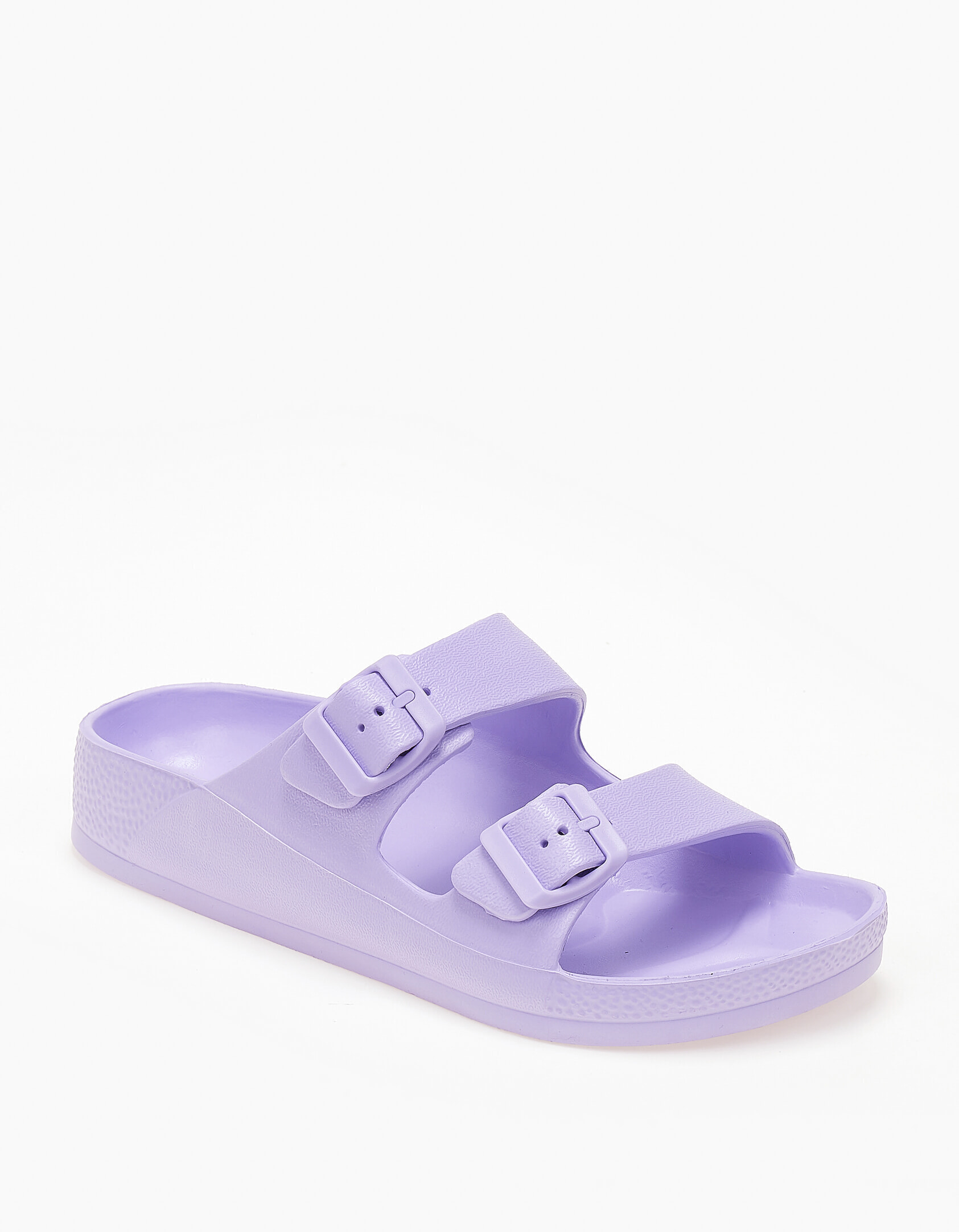 Γυναικείες σαγιονάρες με δύο τοκάδες - Μωβ