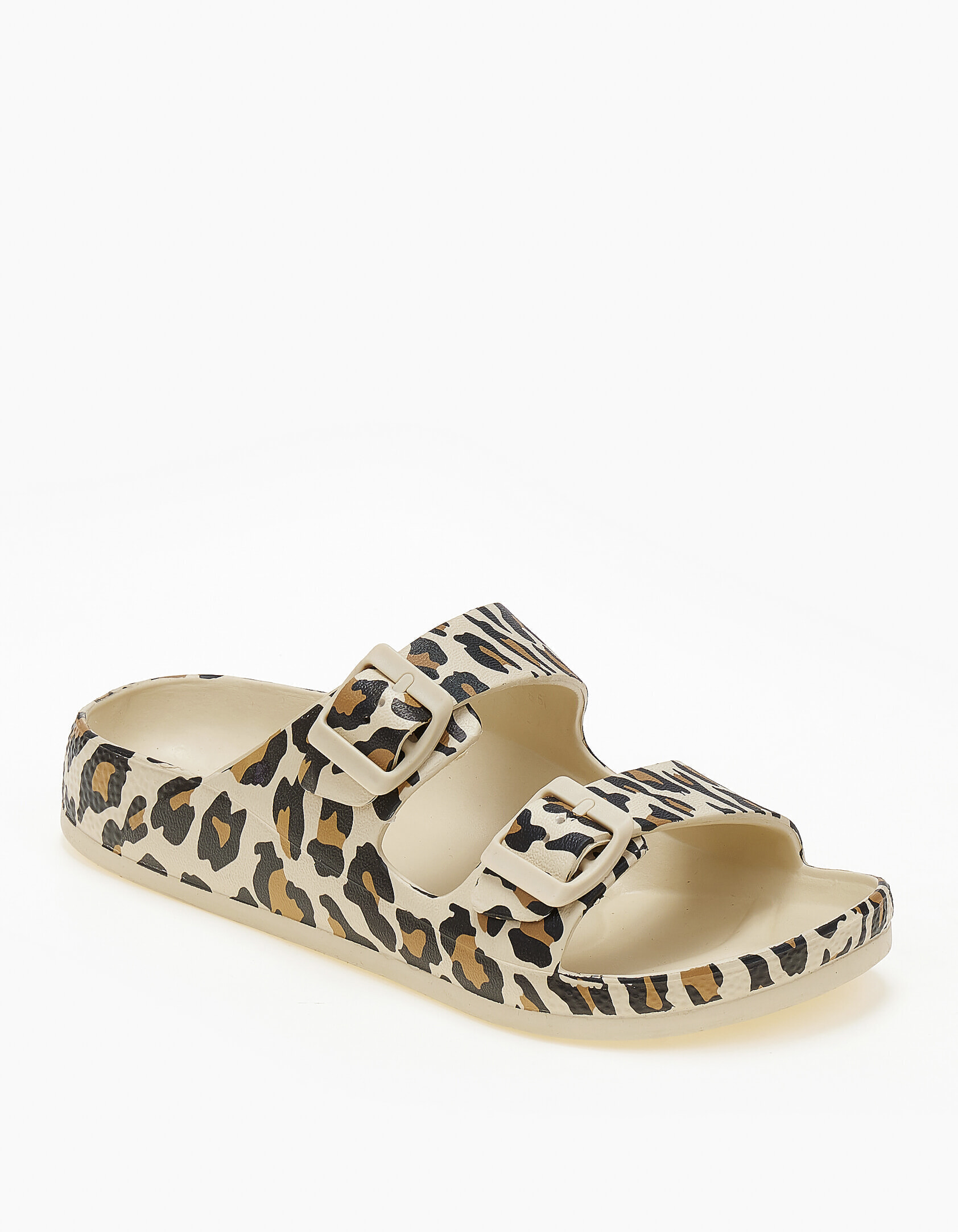 Γυναικείες σαγιονάρες με δύο τοκάδες - Λεοπάρ