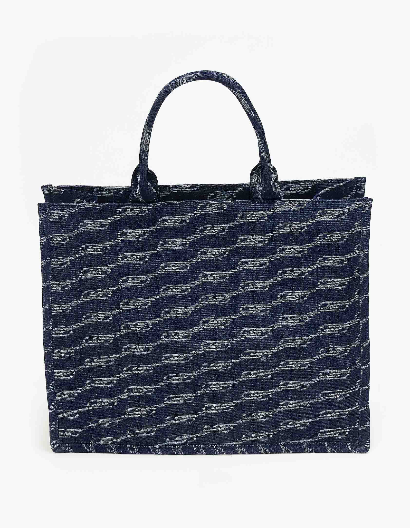 Τσάντα ώμου τζιν - Μπλε