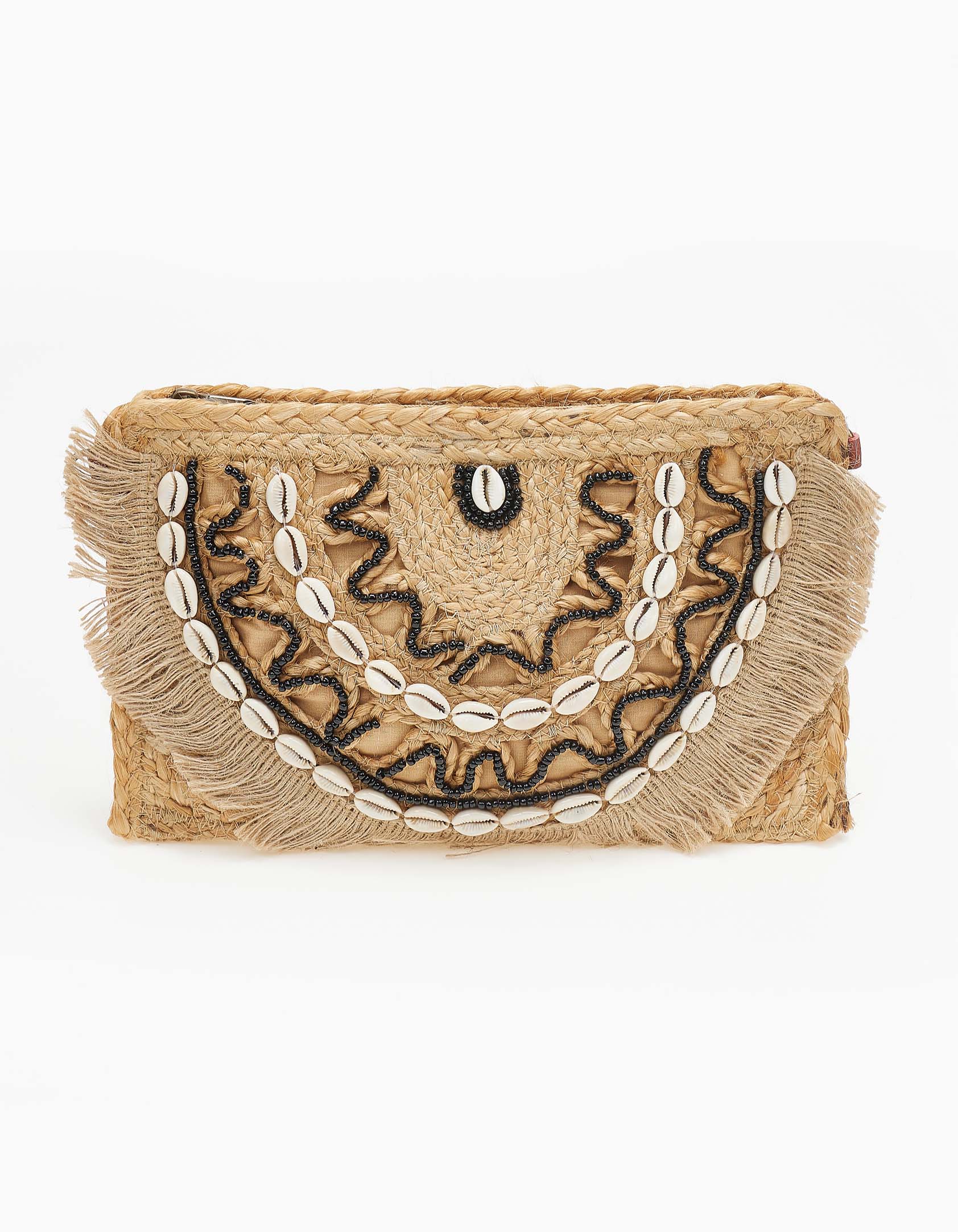 Τσαντάκι με διακοσμητικά κοχύλια - Μπεζ