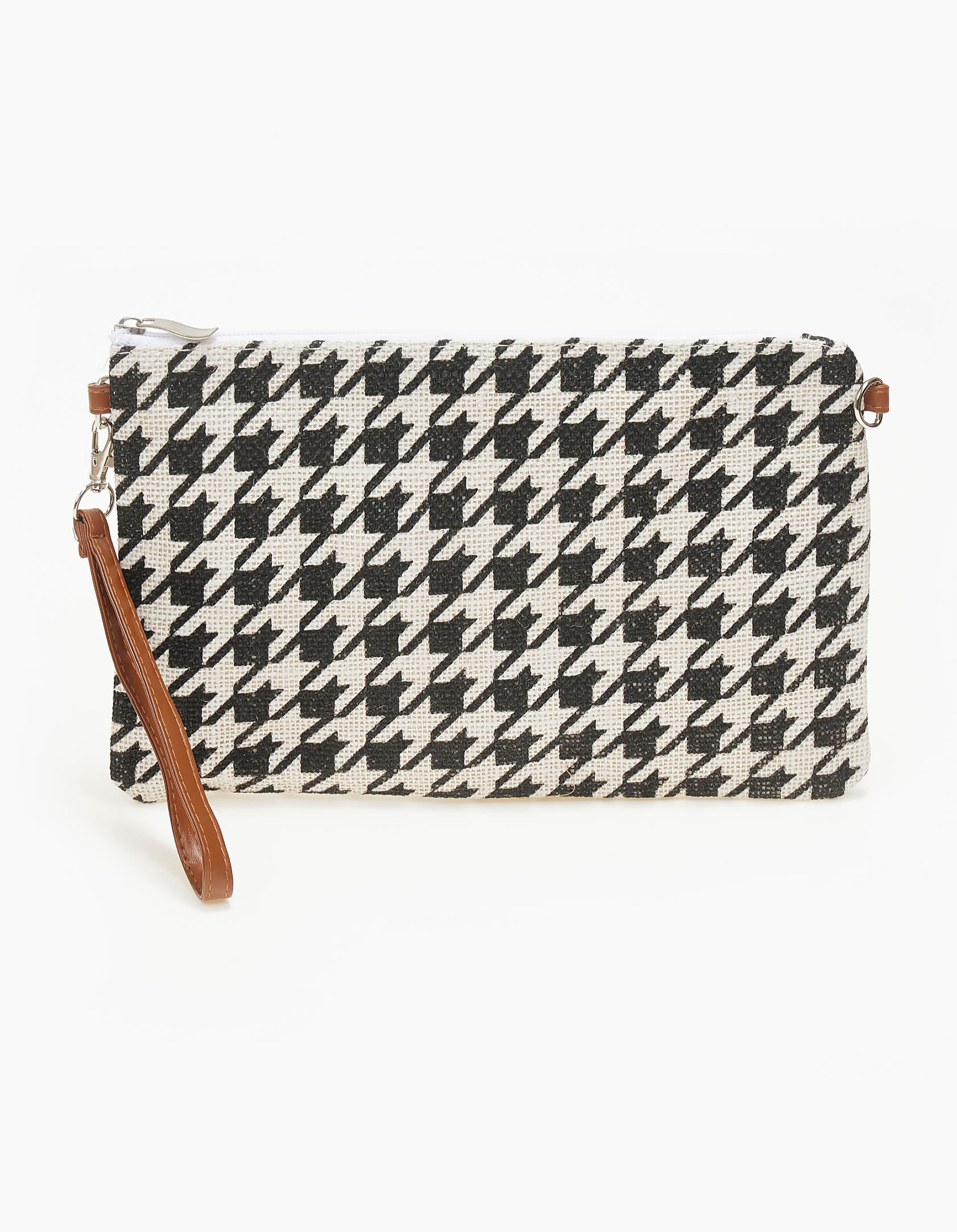 Χιαστί τσαντάκι με ιδιαίτερο σχέδιο - Λευκό