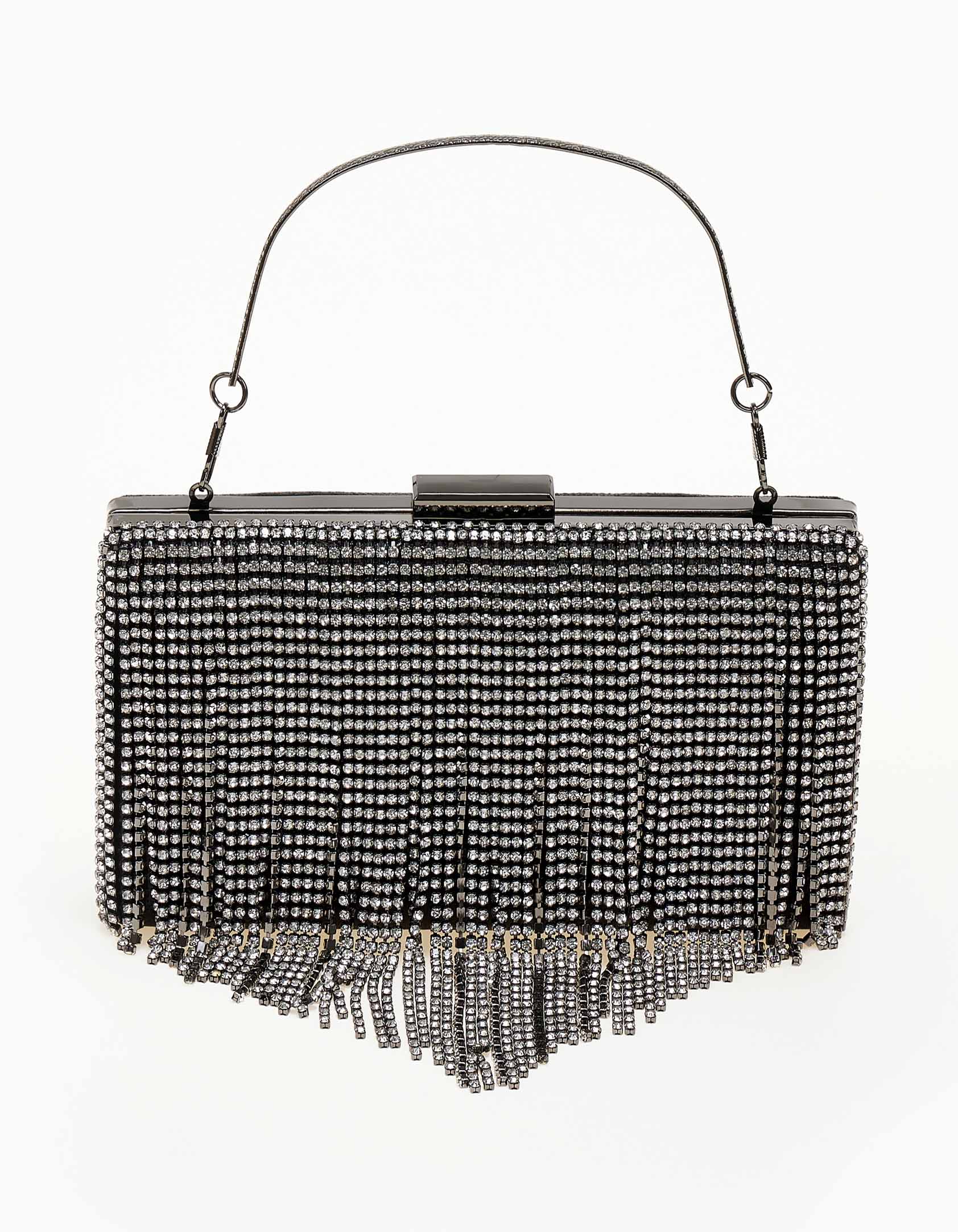 Βραδινό clutch με ιδιαίτερο σχέδιο - Μαύρο