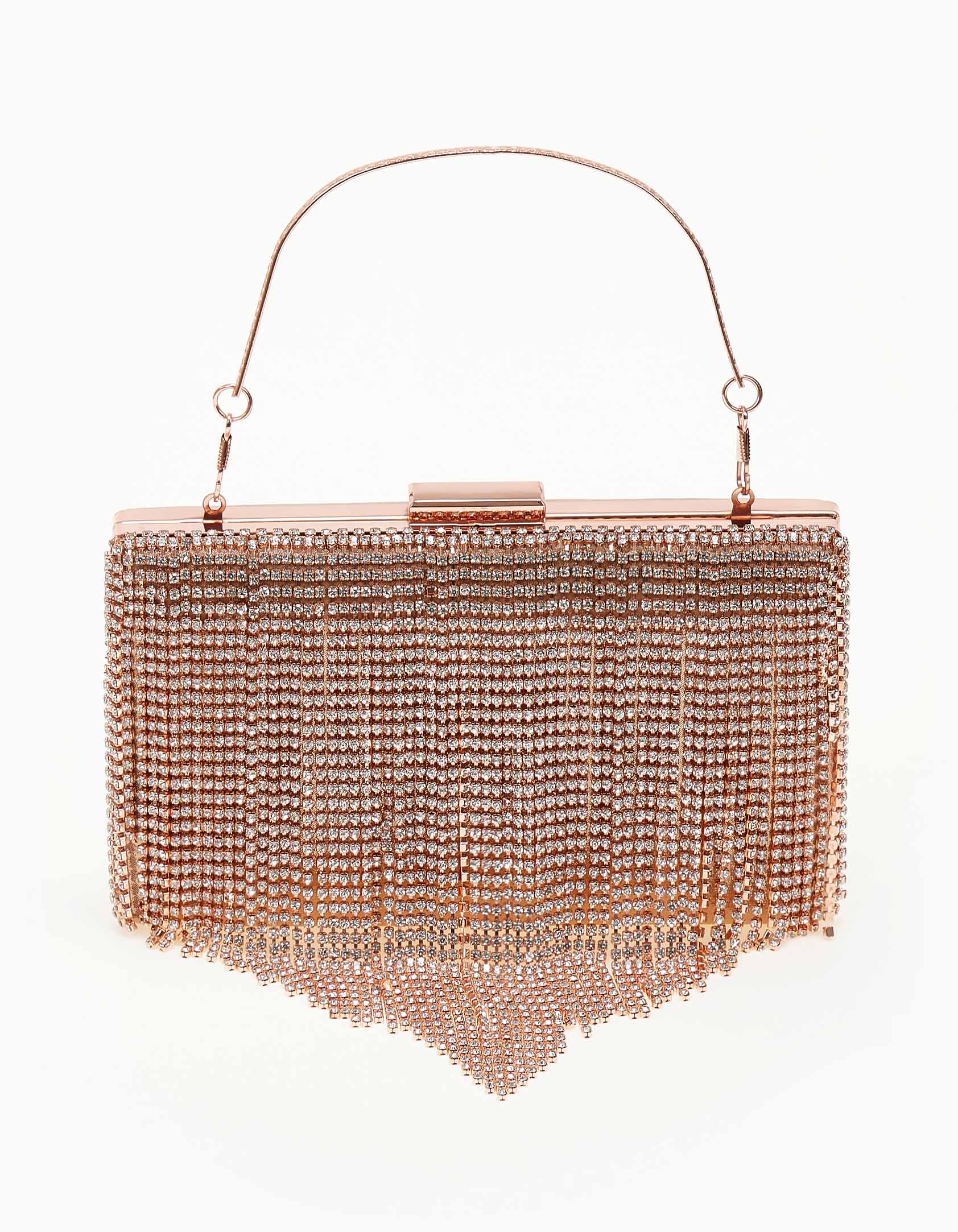 Βραδινό clutch με ιδιαίτερο σχέδιο - Rose Gold