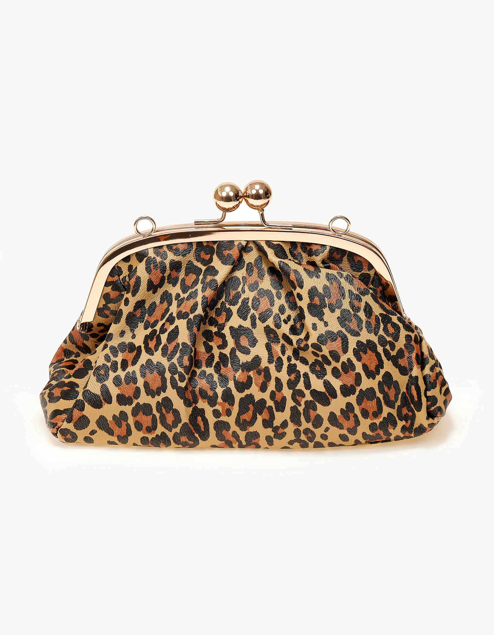 Τσάντα clutch με αλυσίδα για τον ώμο - Λεοπάρ φωτογραφία