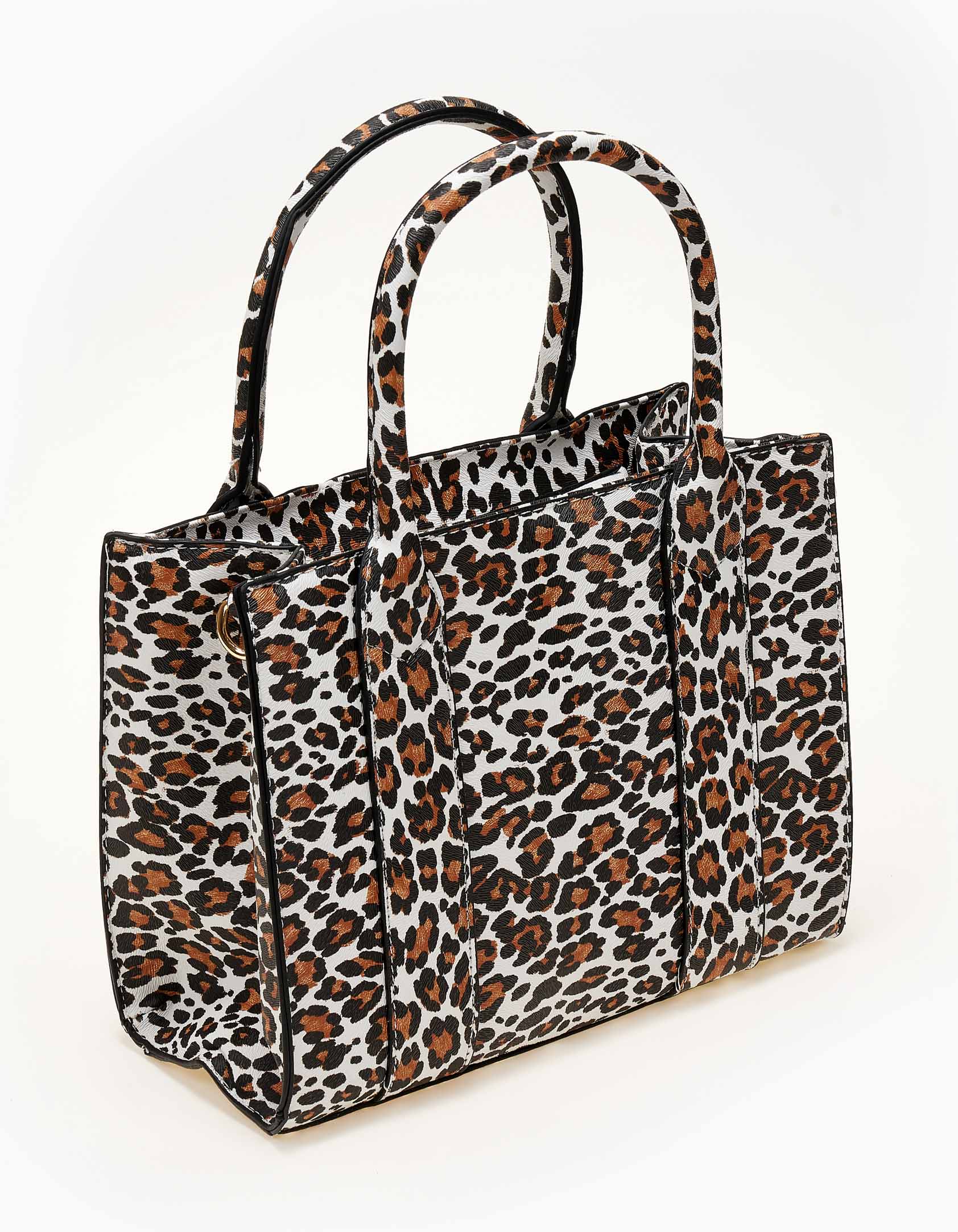 Τσάντα ώμου - χειρός με leopard print - Λεοπάρ