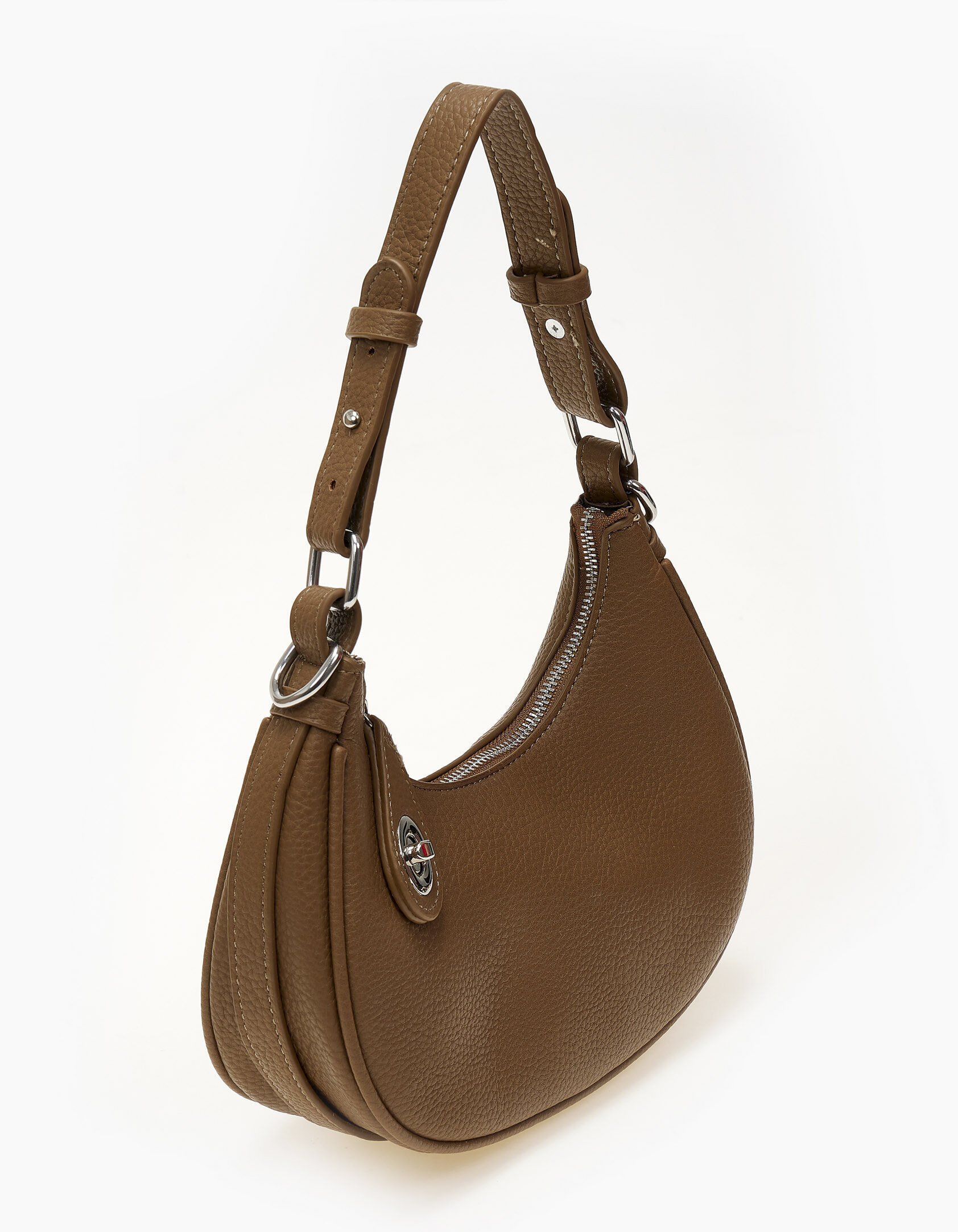 Τσαντα ώμου χιαστί με ανάγλυφη υφή - Πούρο φωτογραφία