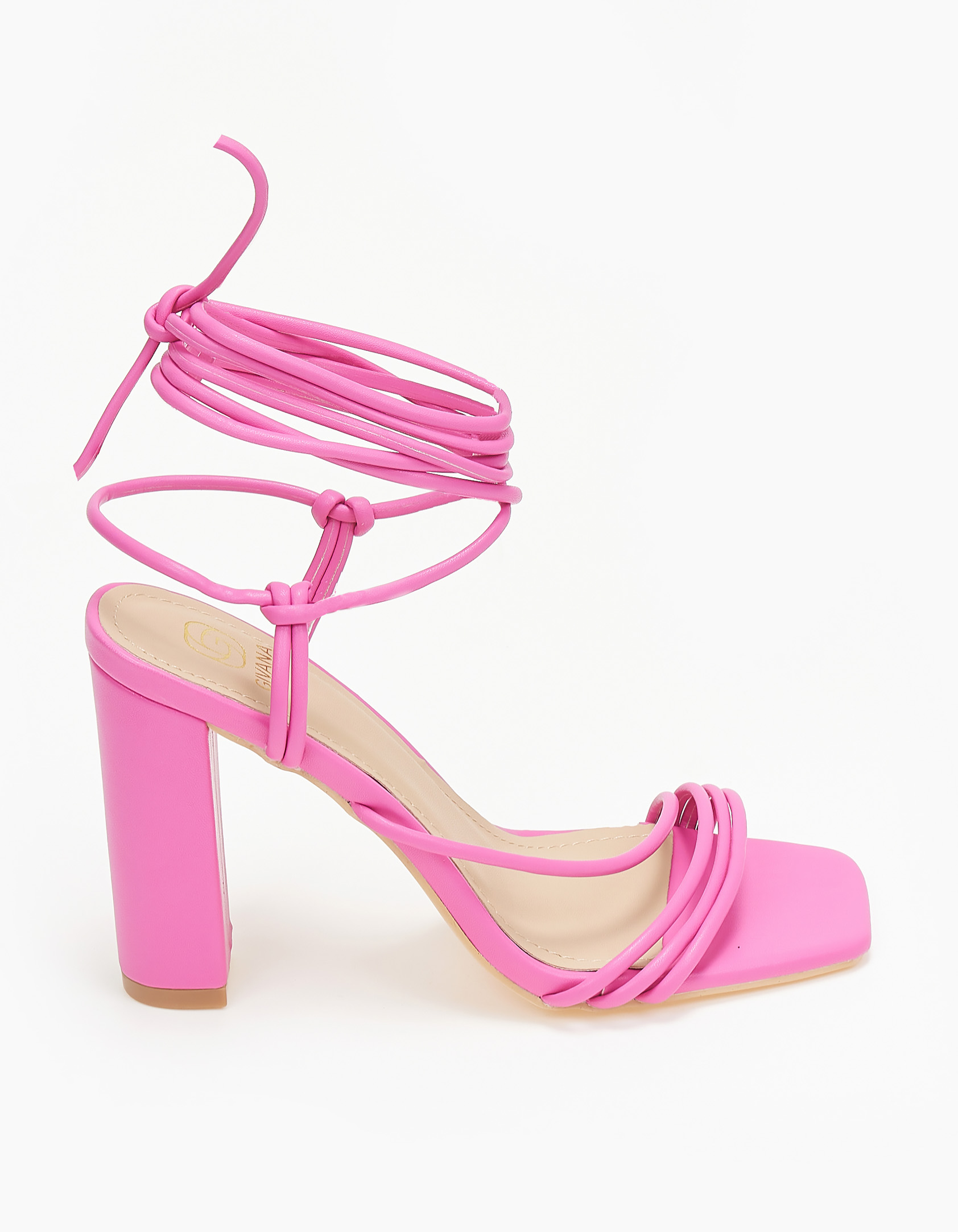 Lace up πέδιλα - Φούξια φωτογραφία